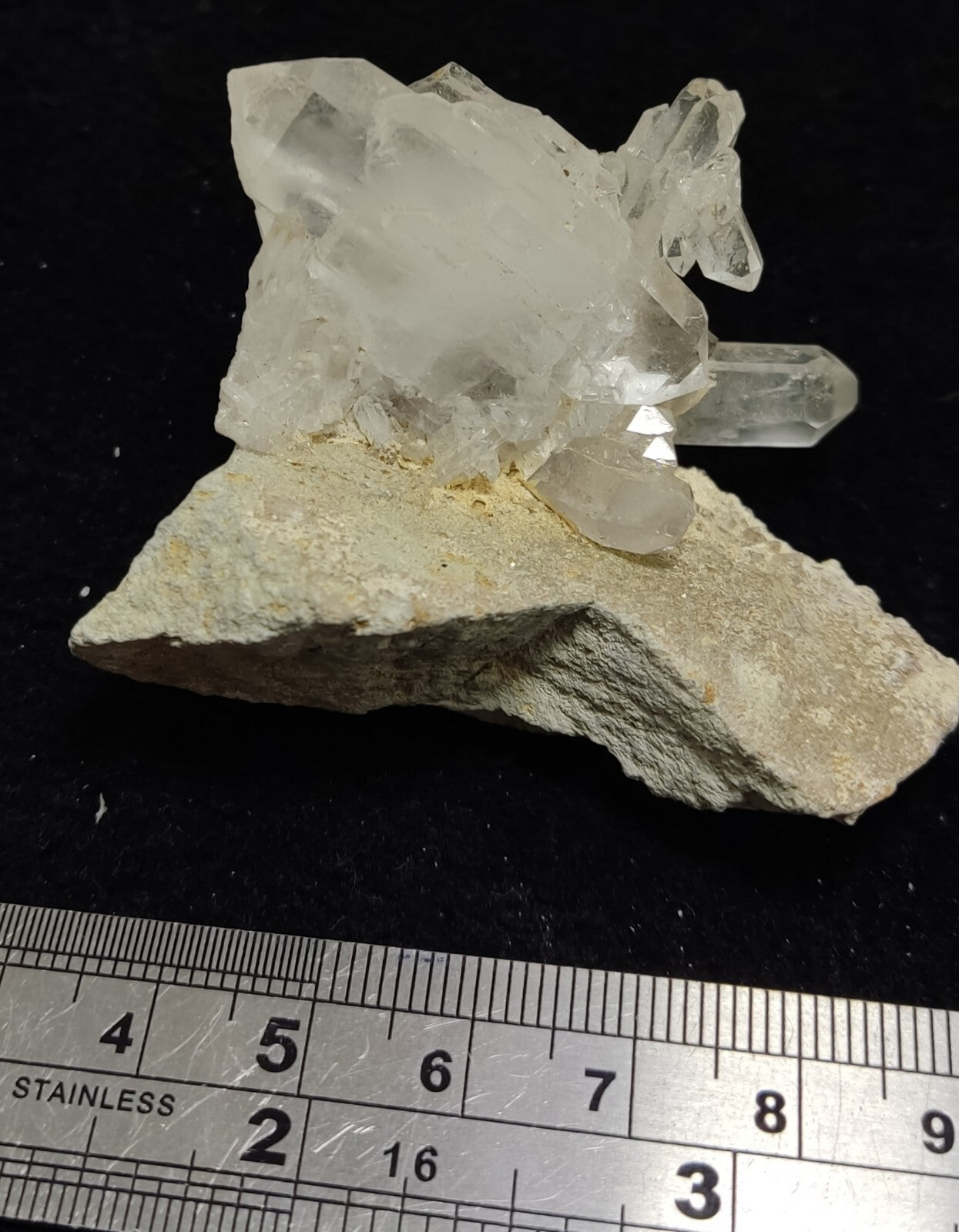 An Aesthetic terminated specimen of Quartz cluster on matrix 73 grams