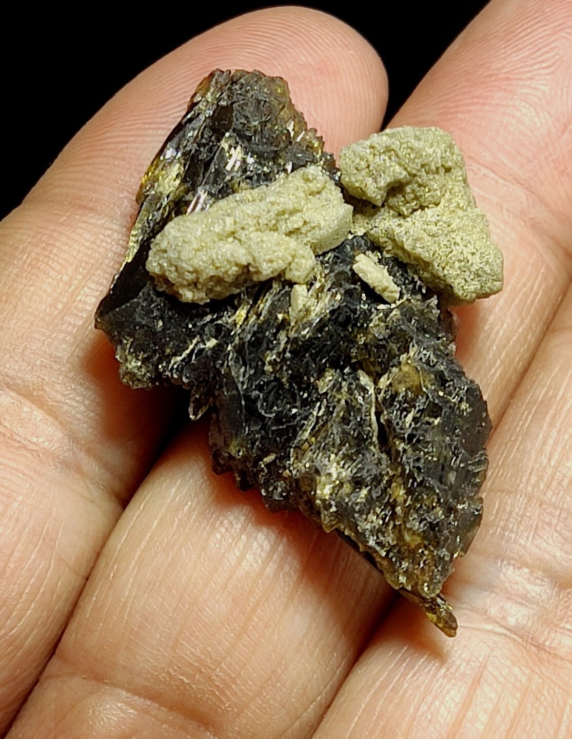 Single etched Epidote Crystal 14 grams