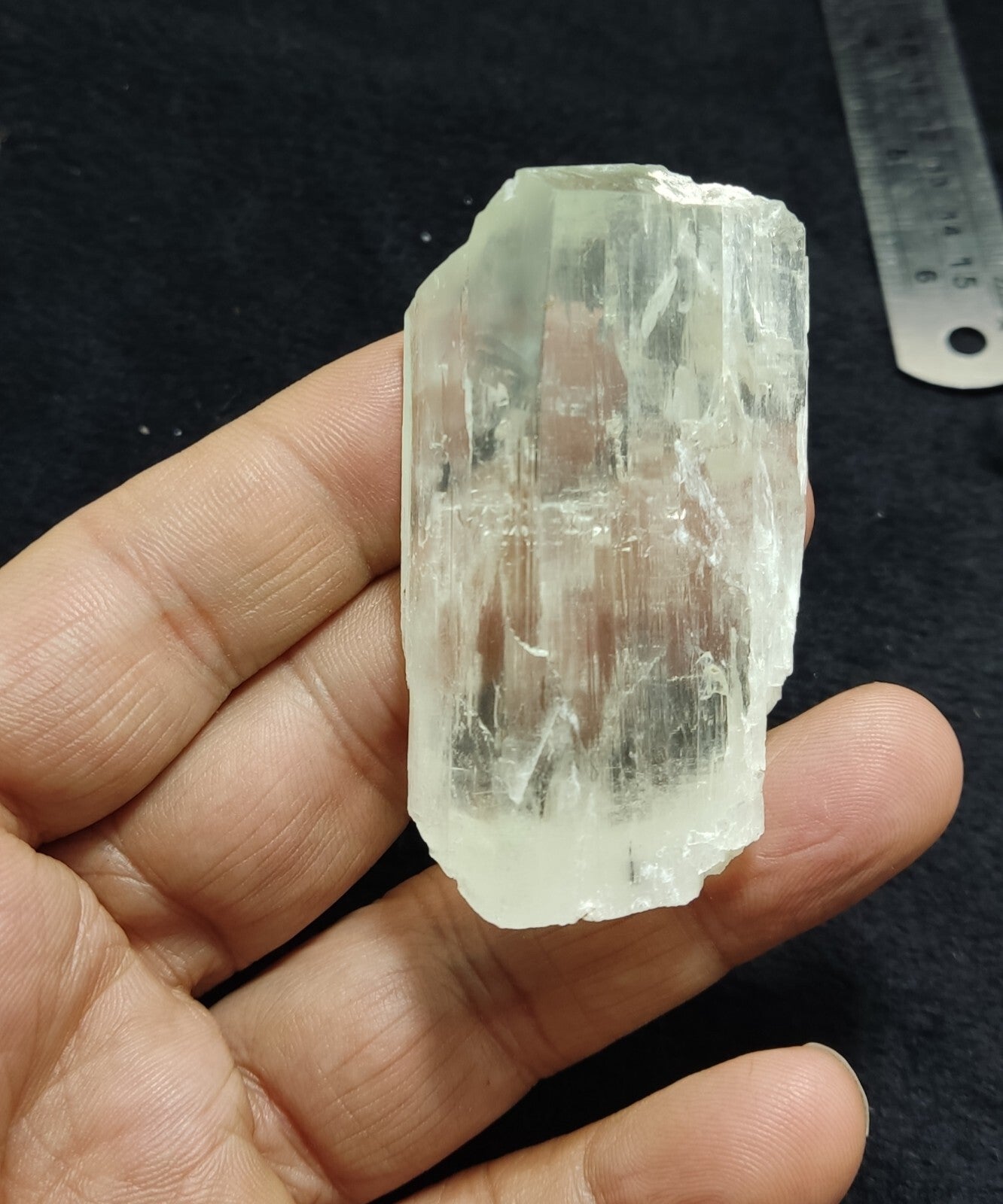 An Aesthetic terminated spodumene floater crystal specimen 75 grams