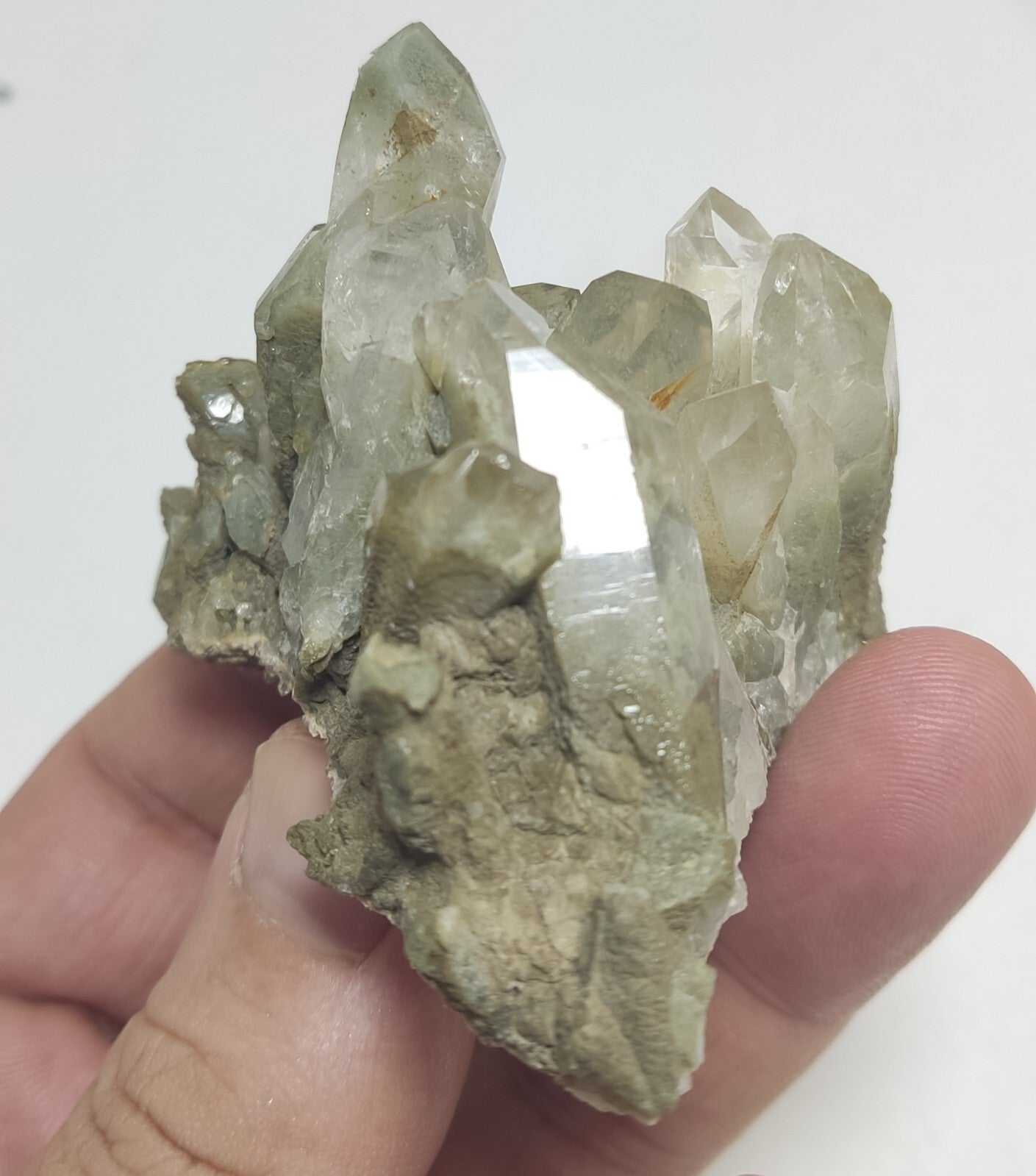 An Aesthetic Natural beautifully terminated Chlorite Quartz cluster 100 grams