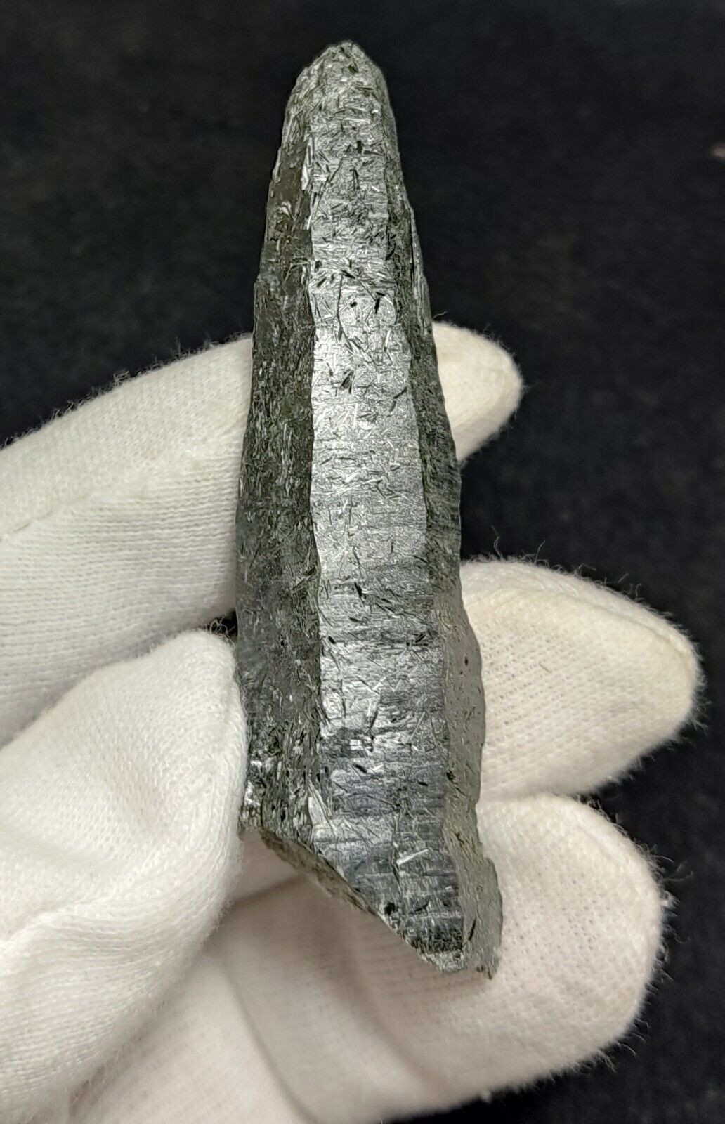 An Aesthetic Natural etched terminated Chlorite Quartz crystal specimen 32 grams