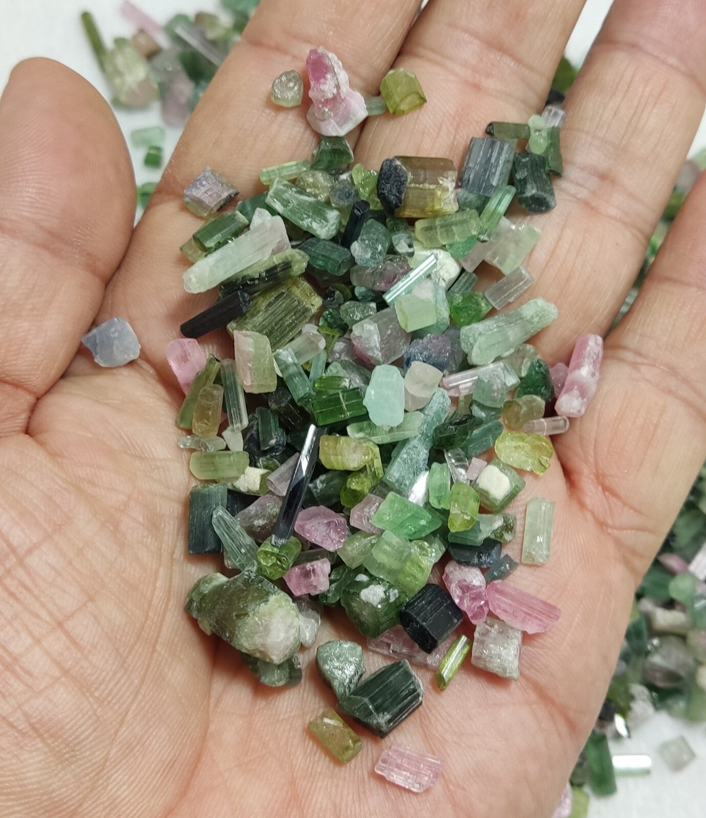 280 grams tourmaline crystals