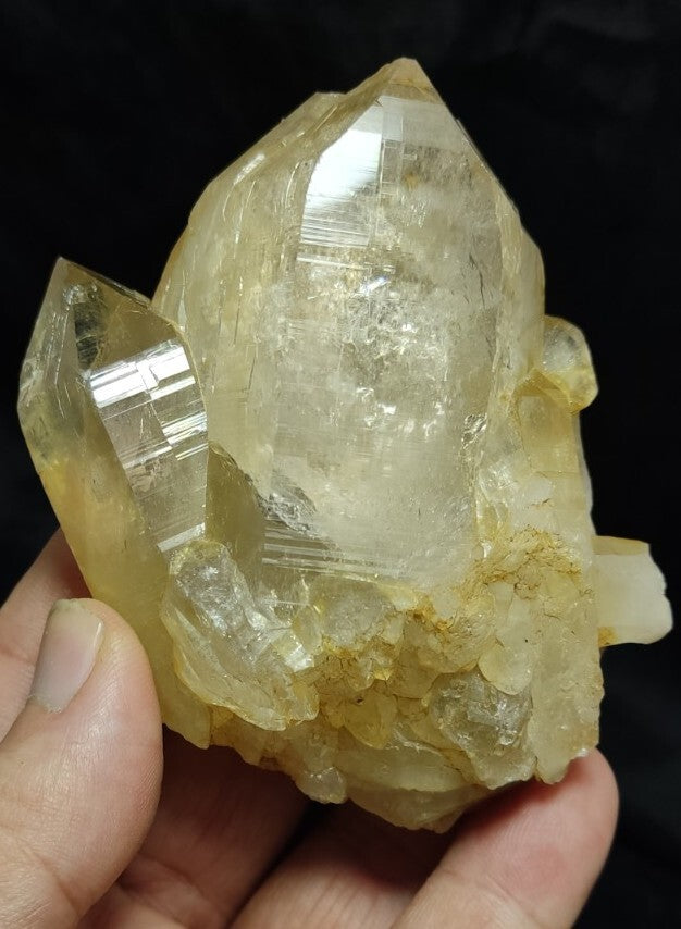 Natural Light Yellow Quartz Crystal 273 grams