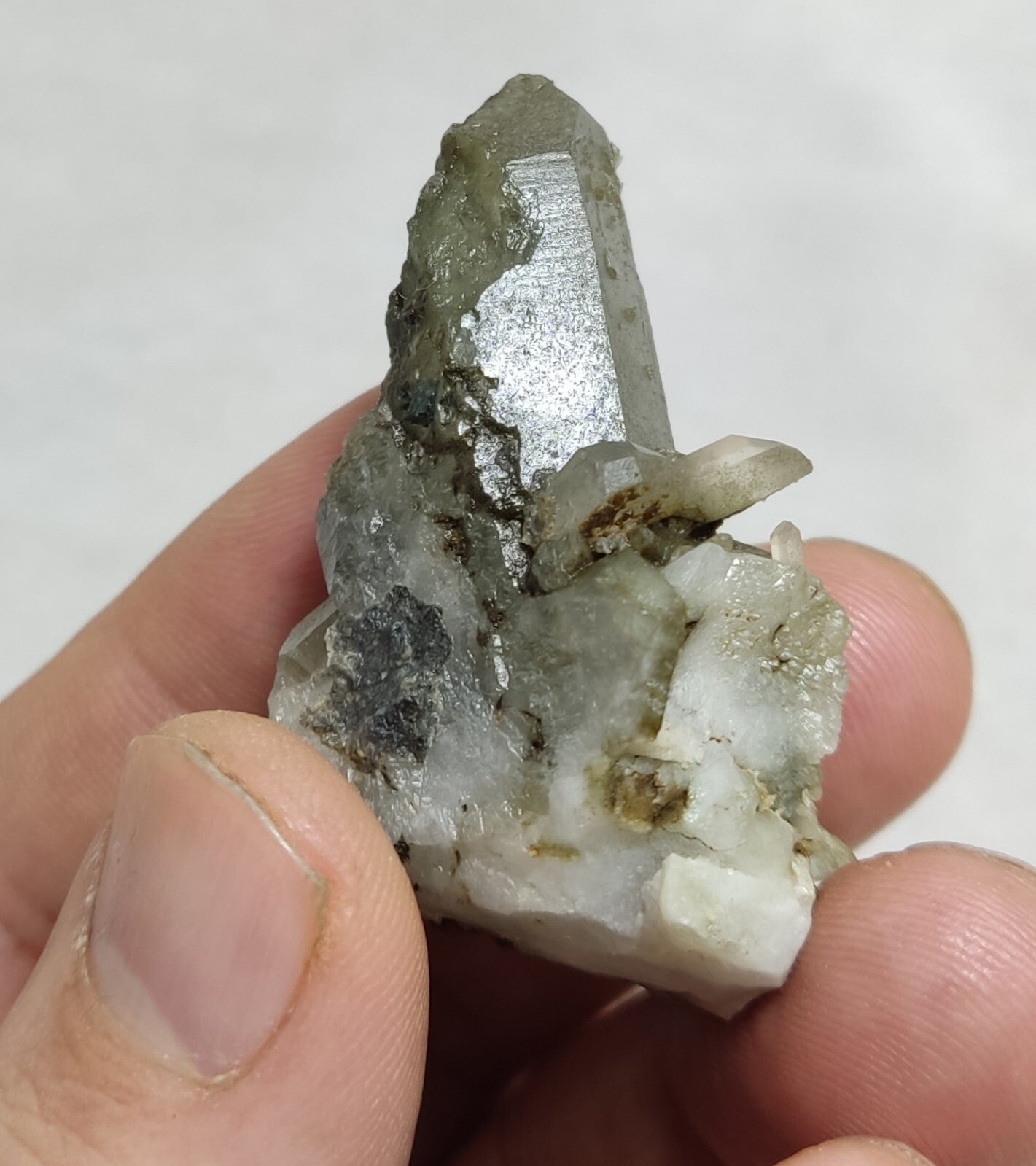 An Aesthetic terminated chlorite Quartz specimen 29 grams