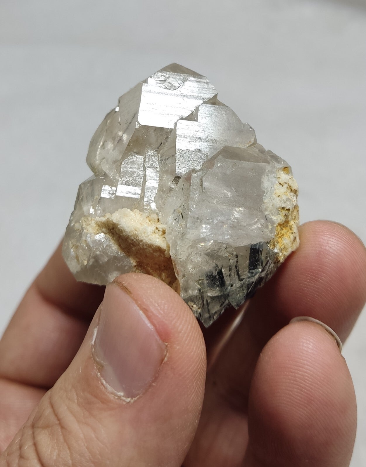 An Aesthetic Natural terminated Quartz crystal with unique inclusions 49 grams