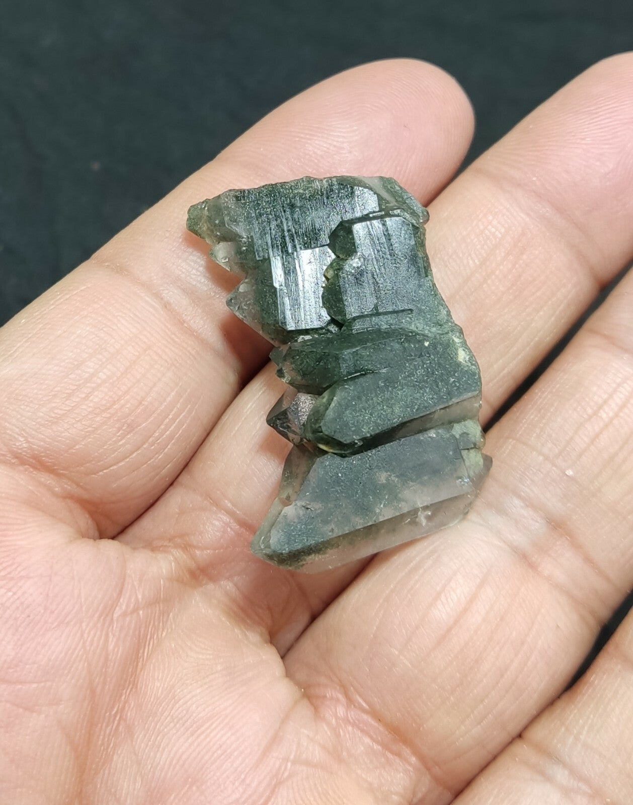 A very Aesthetic Natural beautifully terminated Chlorite Quartz crystal 12 grams