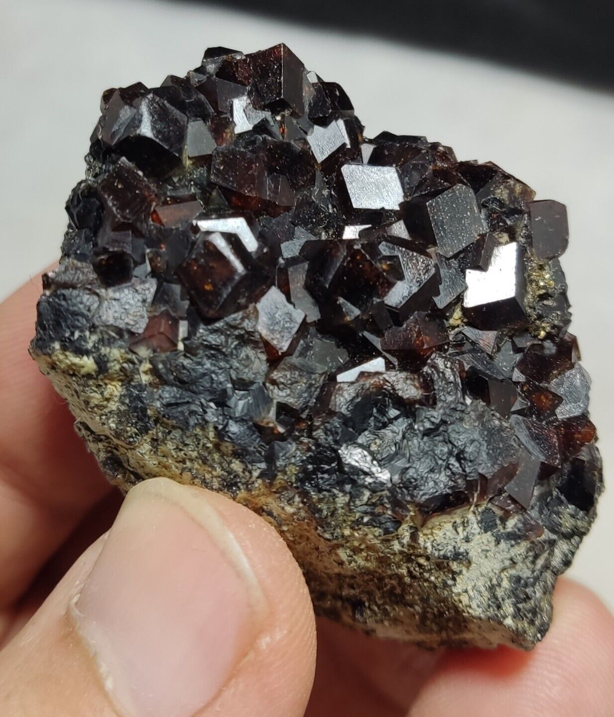 An Aesthetic Andradite Garnets Cluster 77 grams