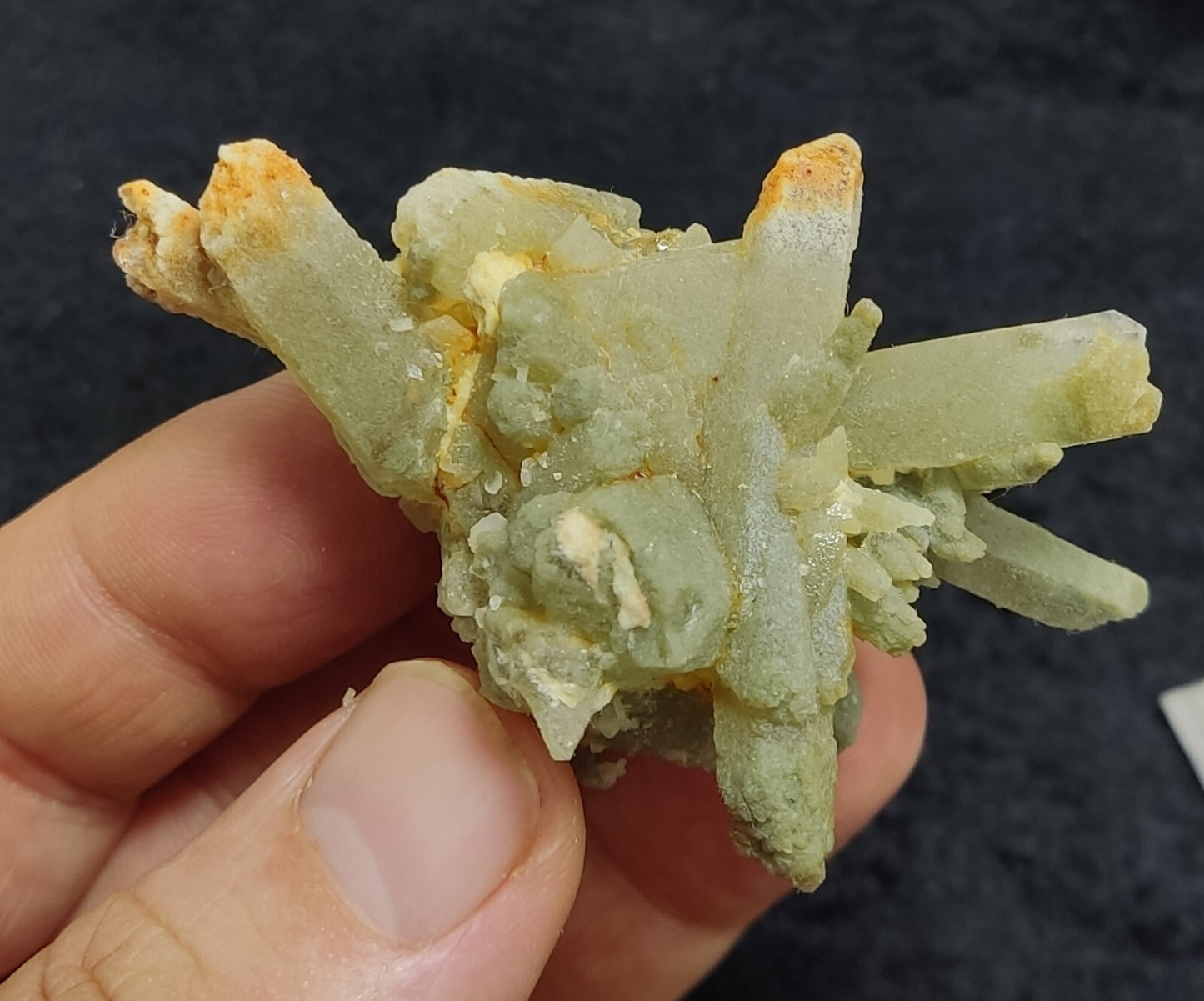 An Aesthetic terminated chlorite Quartz cluster 45 grams