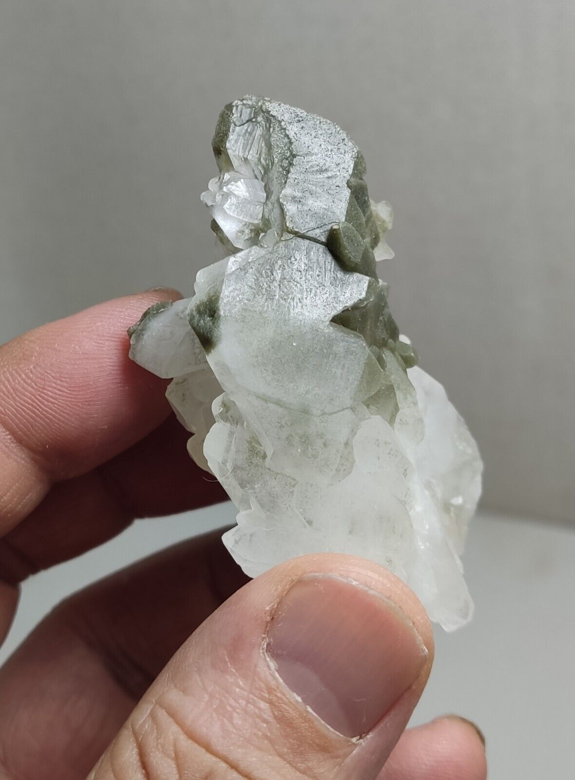 An Aesthetic Natural Quartz specimen with chlorite inclusions 58 grams