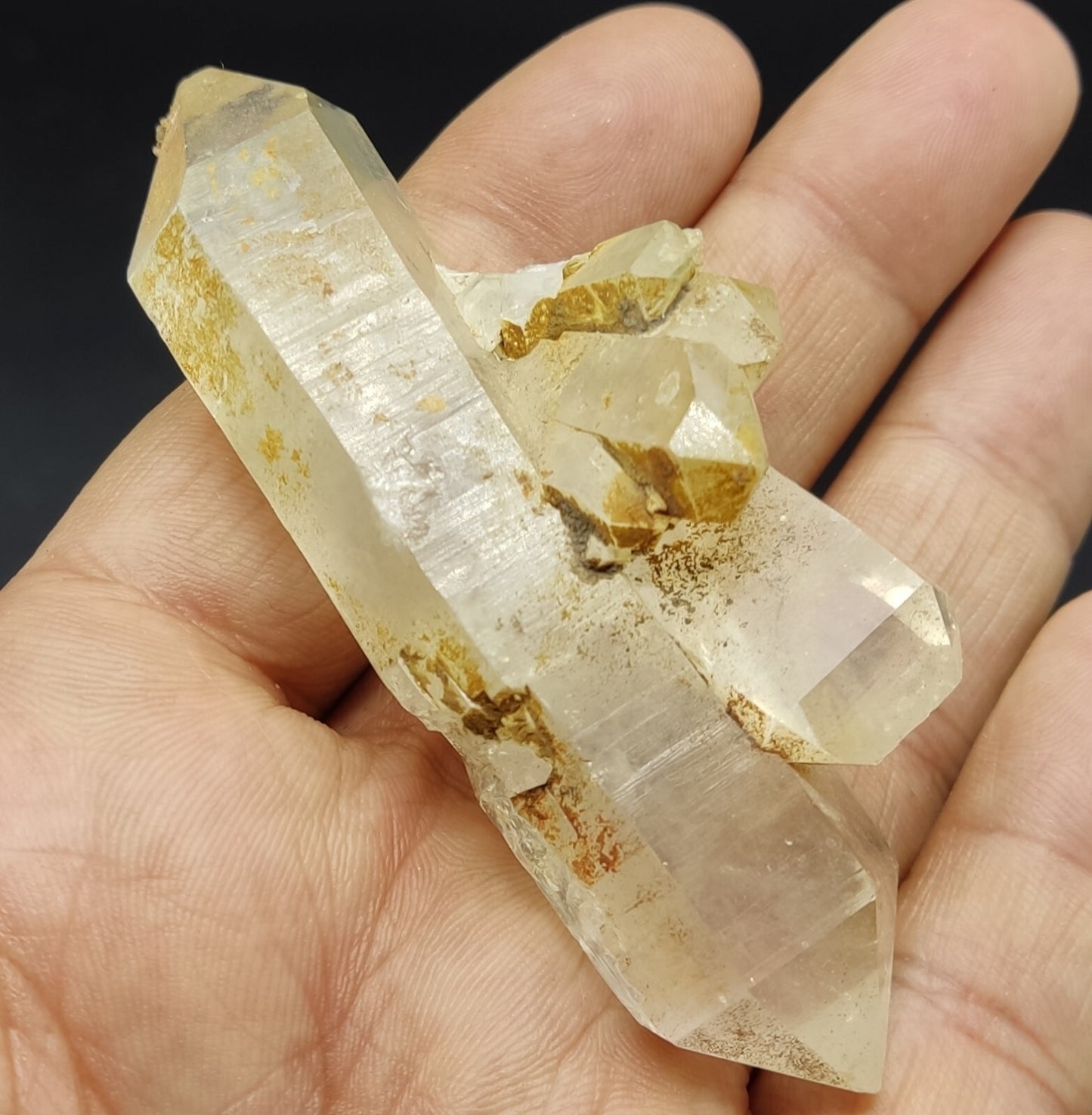 An Aesthetic gemmy double terminated Quartz crystal 68 grams