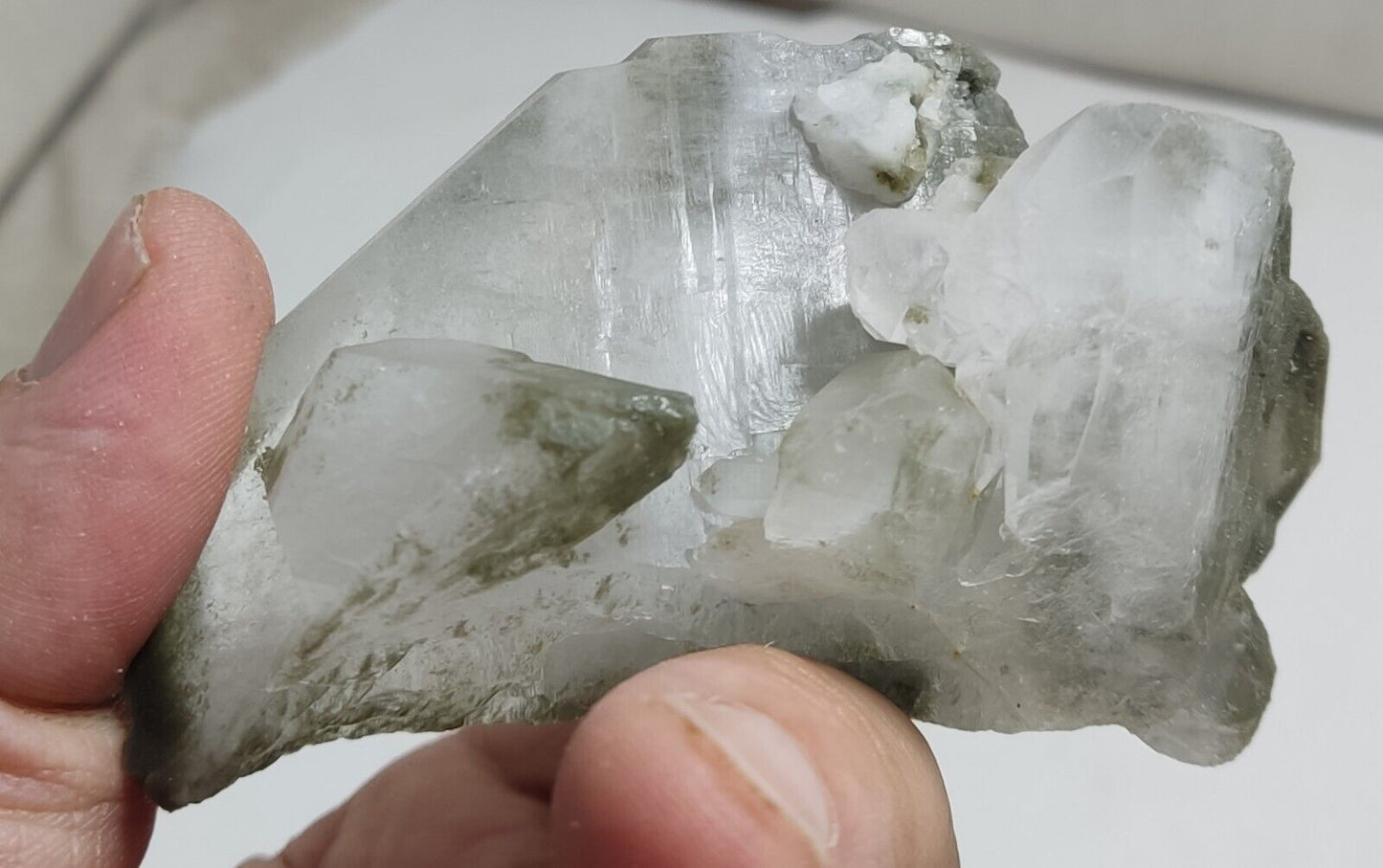 An Aesthetic Natural beautifully terminated Chlorite Quartz crystal 150 grams