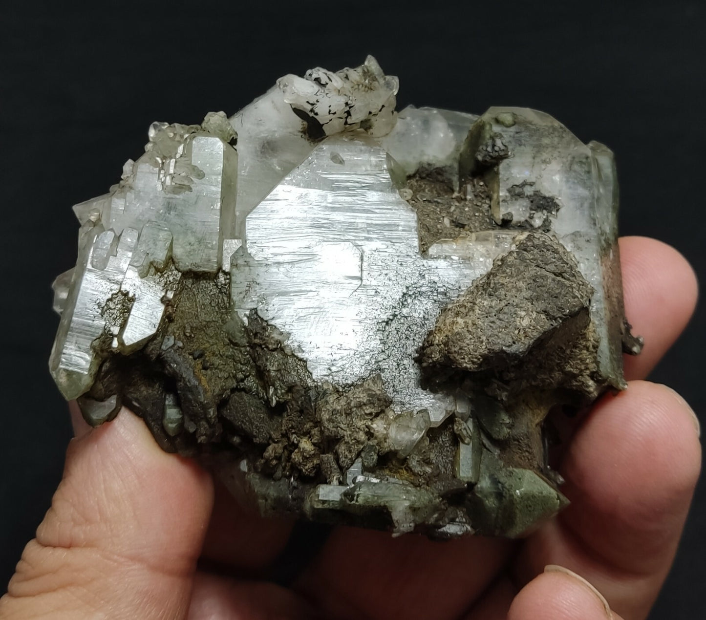 An Aesthetic Natural beautifully terminated Chlorite Quartz crystal 163 grams