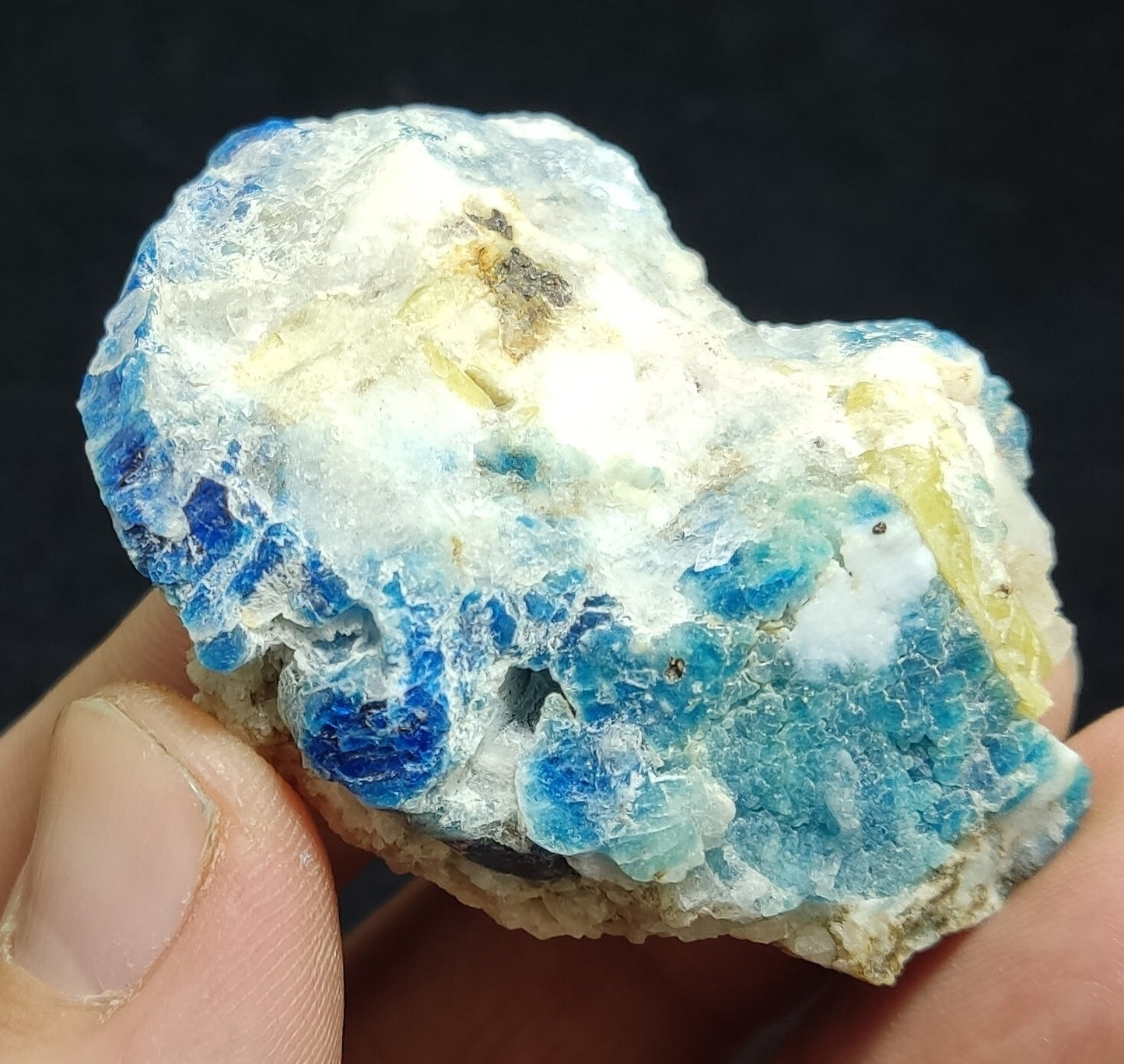 An Aesthetic specimen of fluorescent Lazurite 38 grams