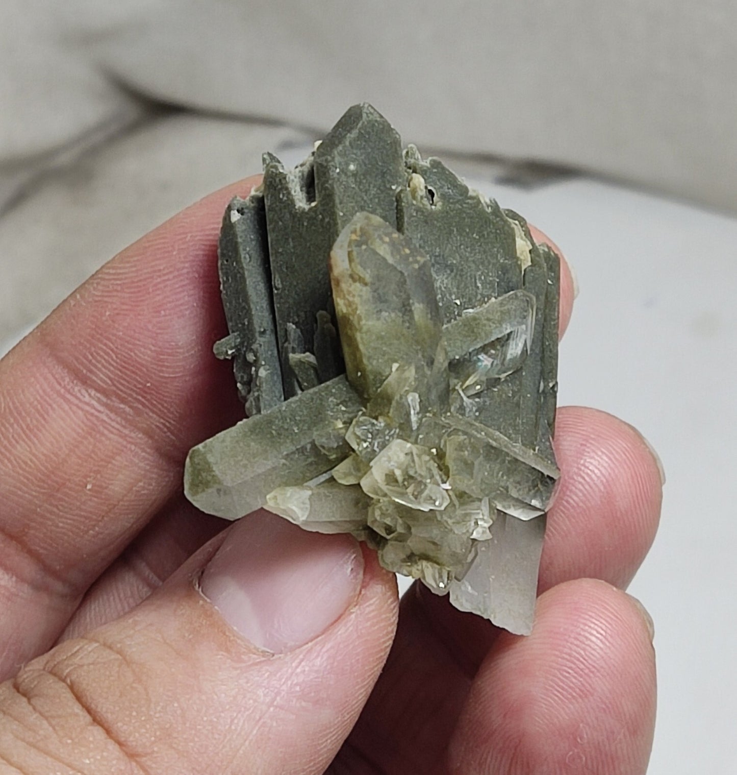 An Aesthetic Natural beautifully terminated Chlorite Quartz specimen 33 grams