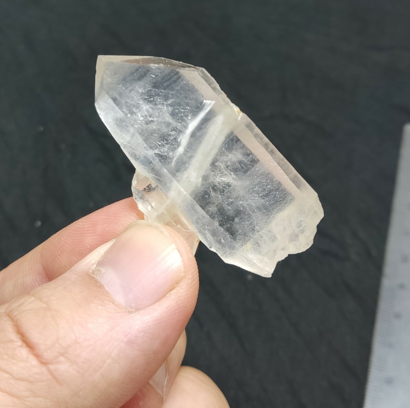 An amazing specimen of terminated Quartz crystal with unique inclusions 18 grams