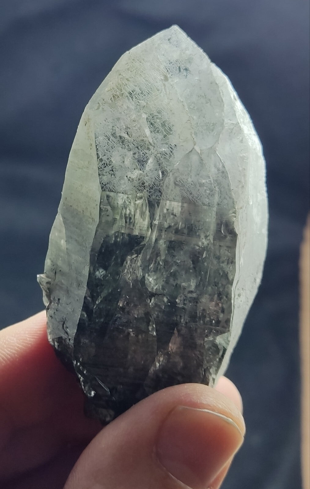 An Aesthetic Natural terminated chlorite quartz crystal 129 grams