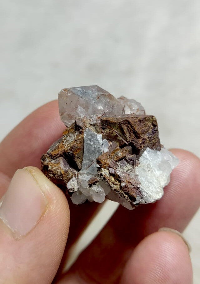 Natural Rutile Quartz Siderite Specimen 24 Grams.