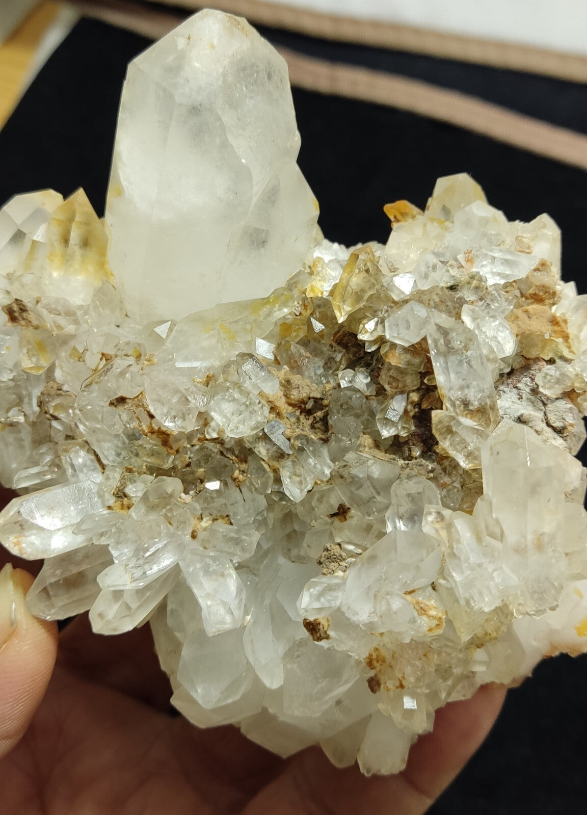 An Aesthetic Natural beautifully terminated Quartz cluster 375 grams