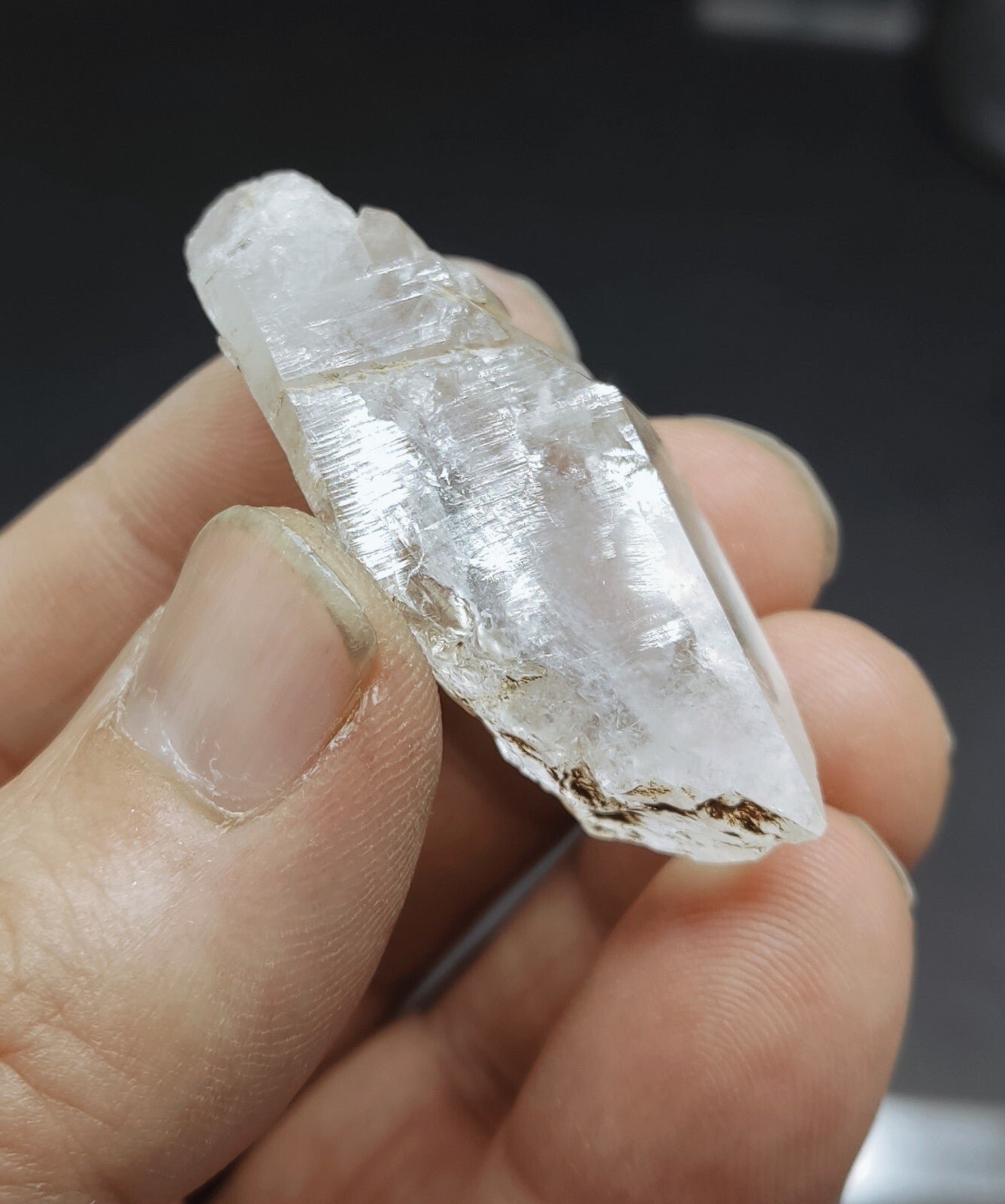 An Aesthetic terminated specimen of Faden Quartz crystal 20 grams