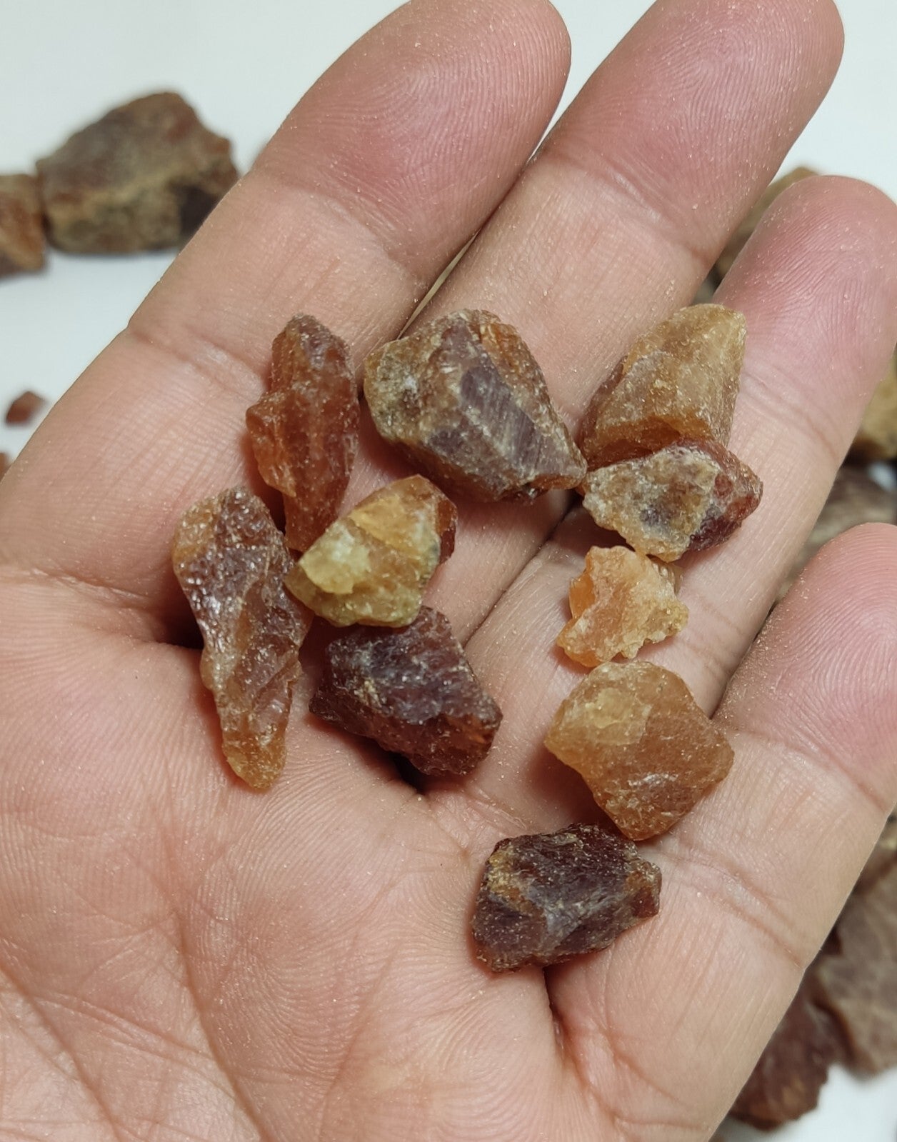 1000 grams rough hessonite garnets 1kg
