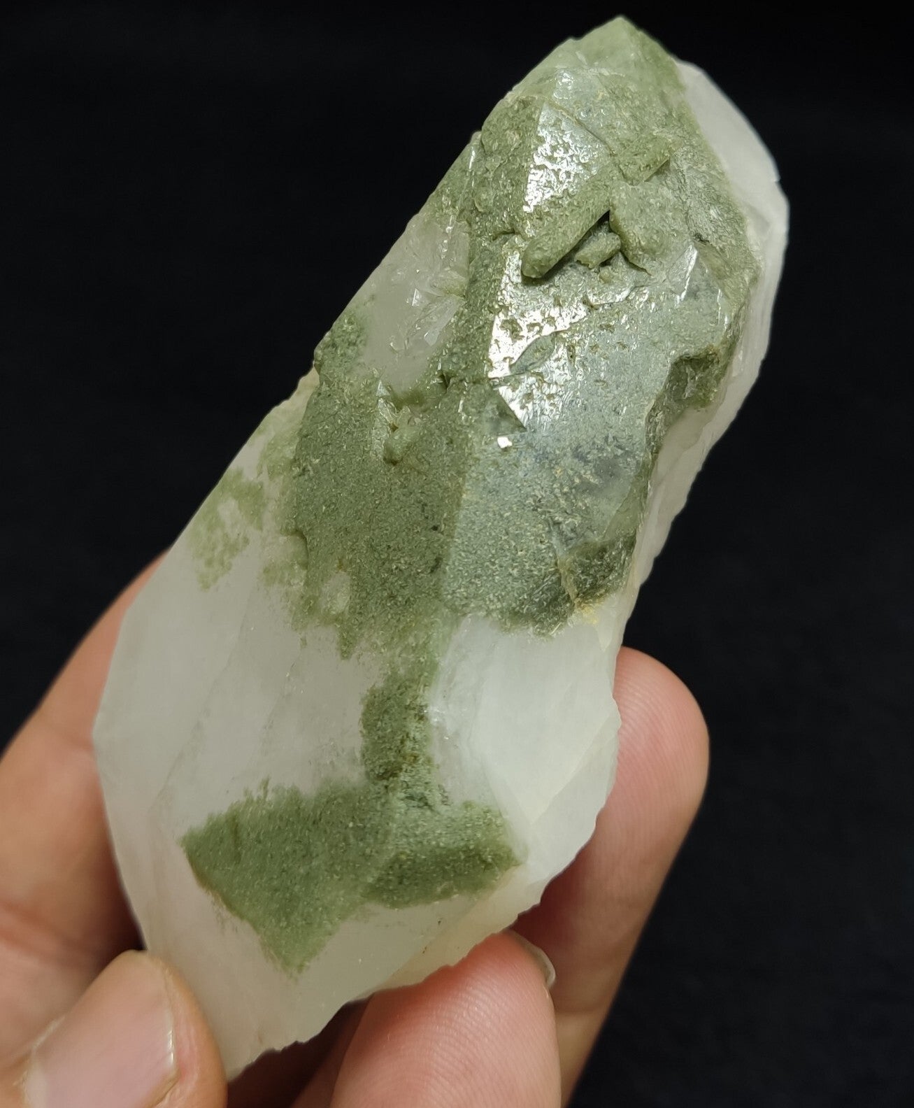 Chlorite quartz terminated crystal specimen 187 grams