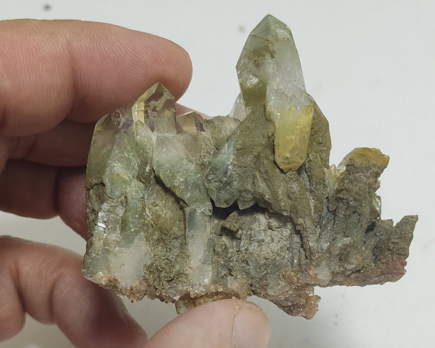 An Aesthetic Natural beautifully terminated Chlorite Quartz cluster 100 grams