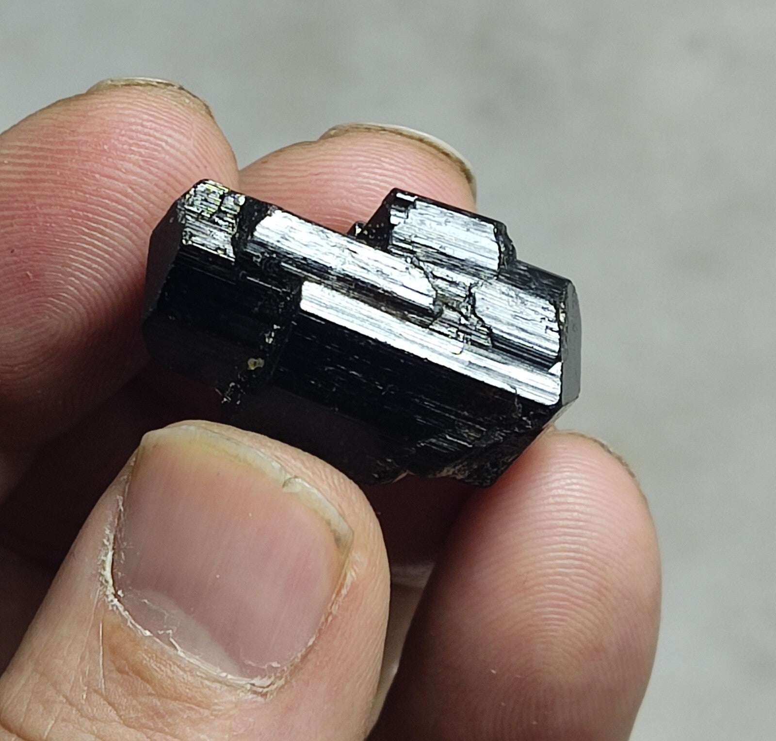 An amazing specimen of black tourmaline crystal 15 grams