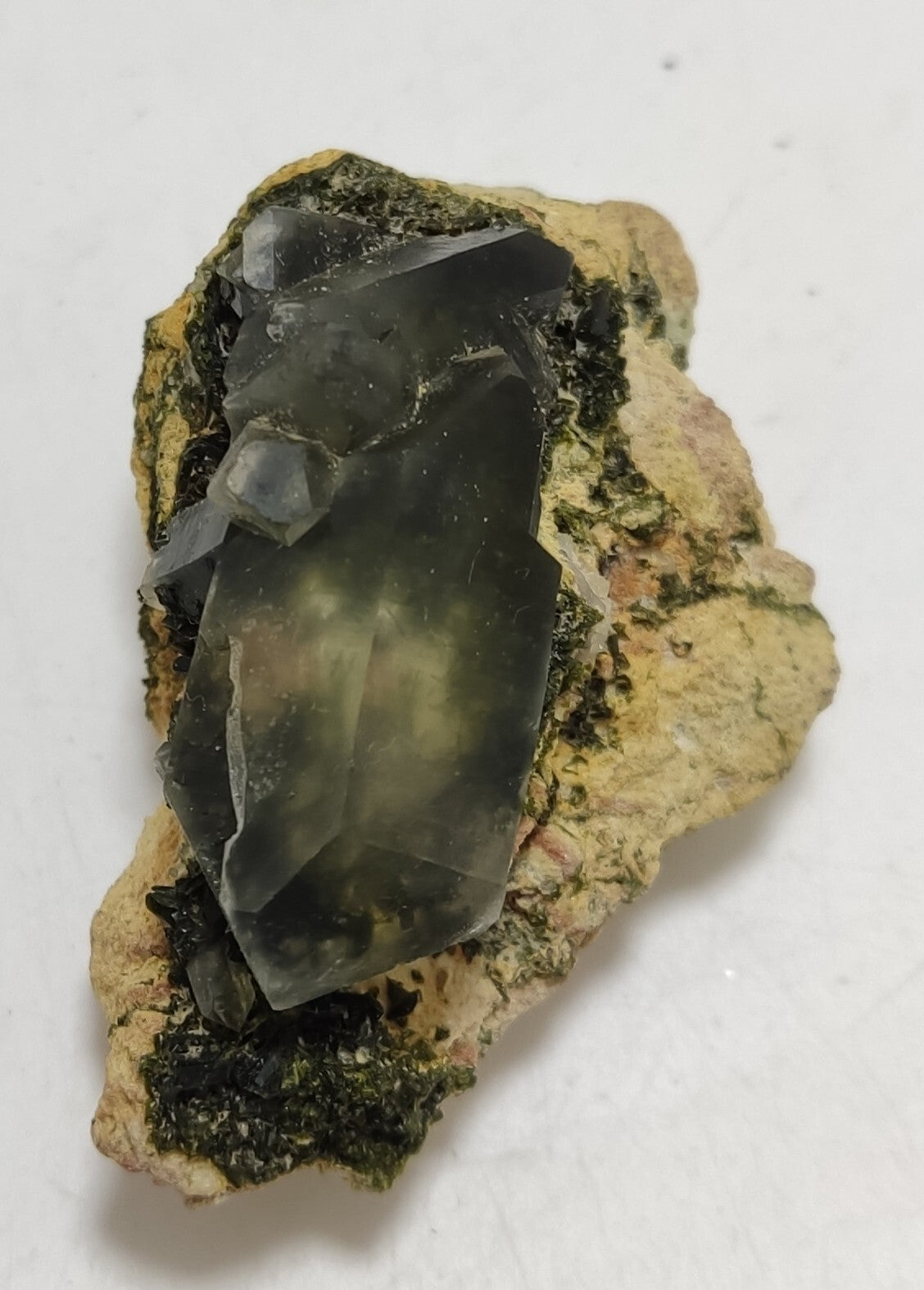 An Aesthetic terminated epidote Quartz specimen 42 grams