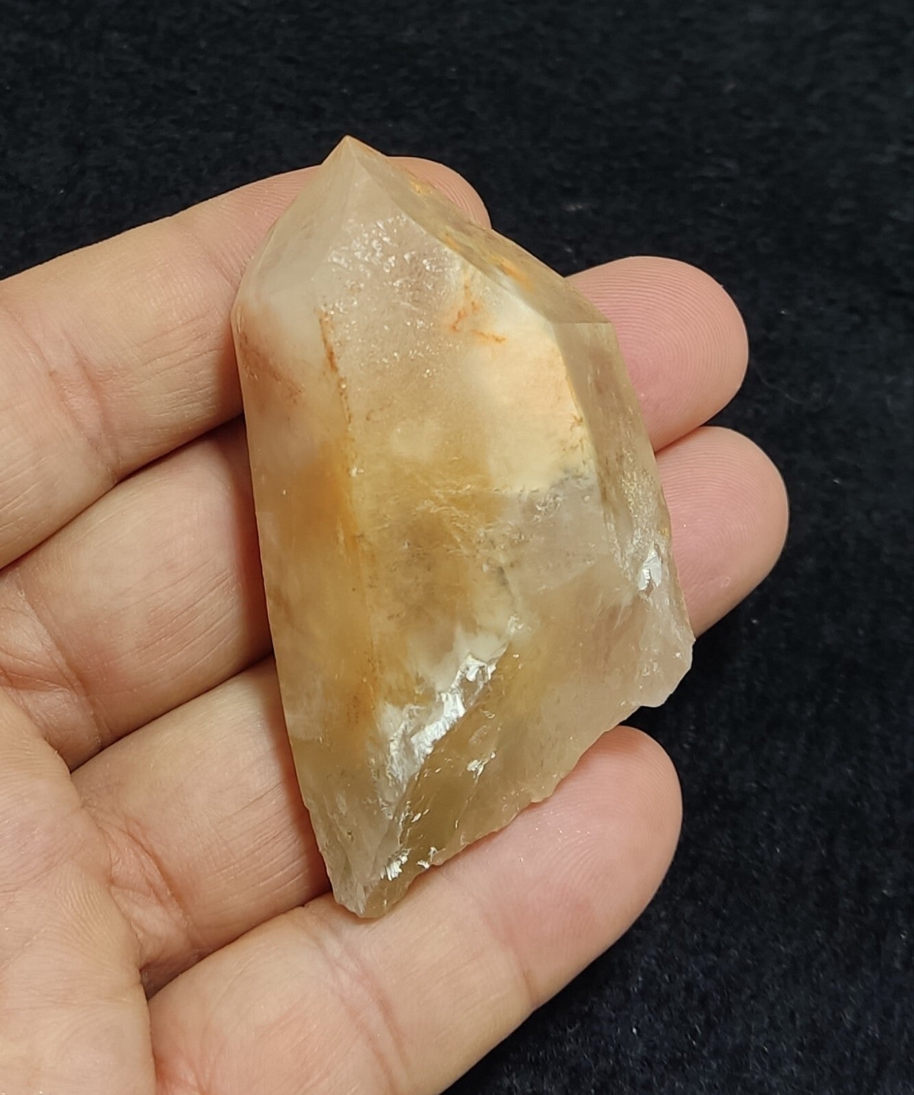 An amazing specimen of terminated amphibole included Quartz crystal 78