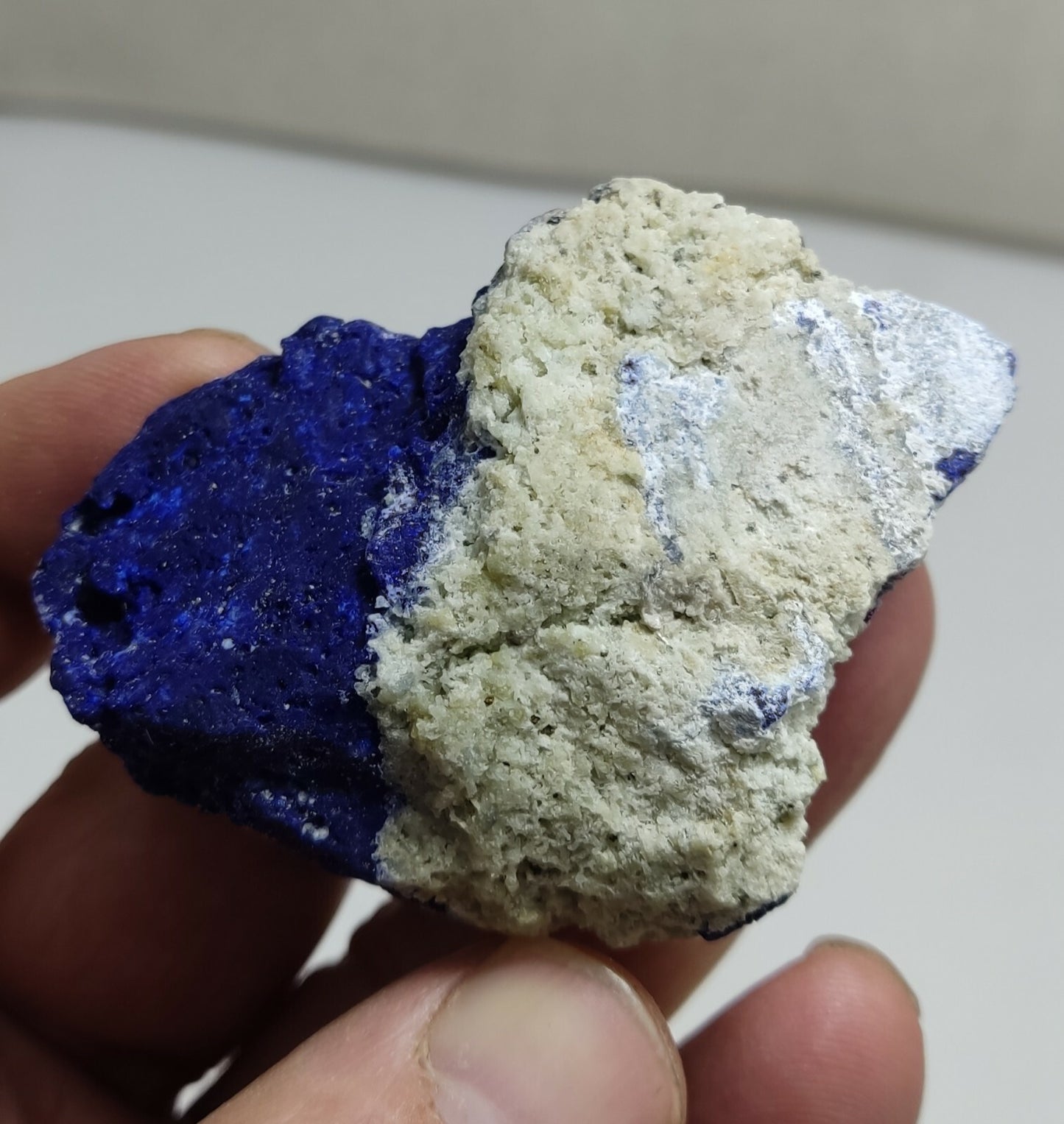 An Aesthetic specimen of fluorescent Lazurite with Pyrite 62 grams