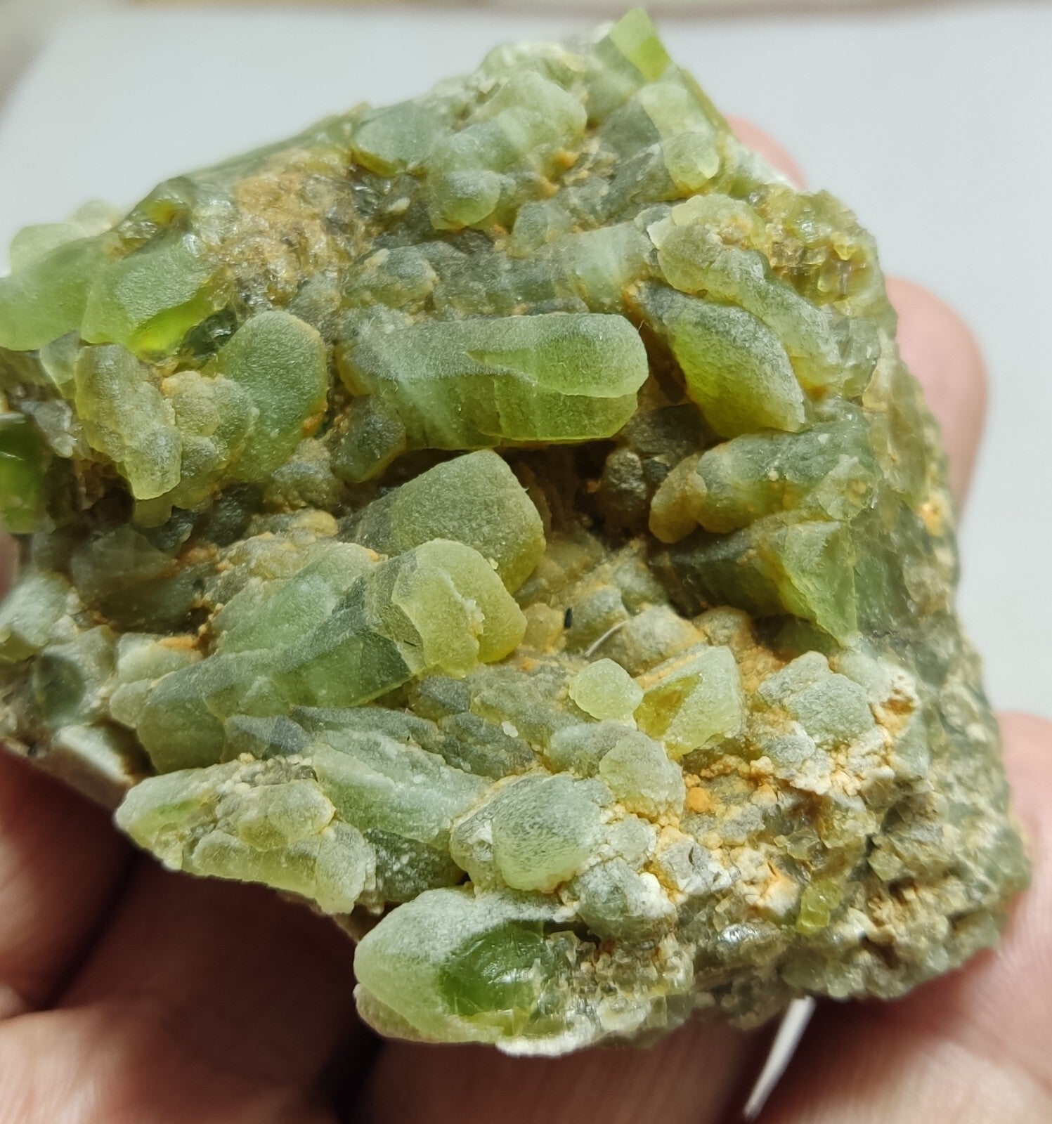 An Aesthetic terminated specimen of peridot 180 grams