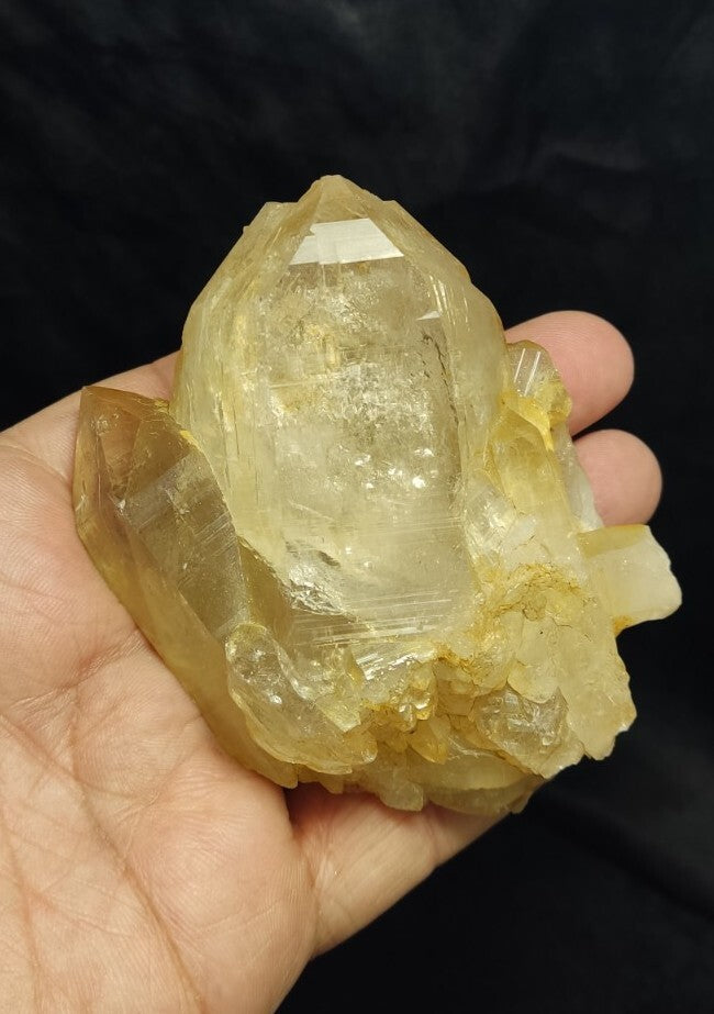 Natural Light Yellow Quartz Crystal 273 grams