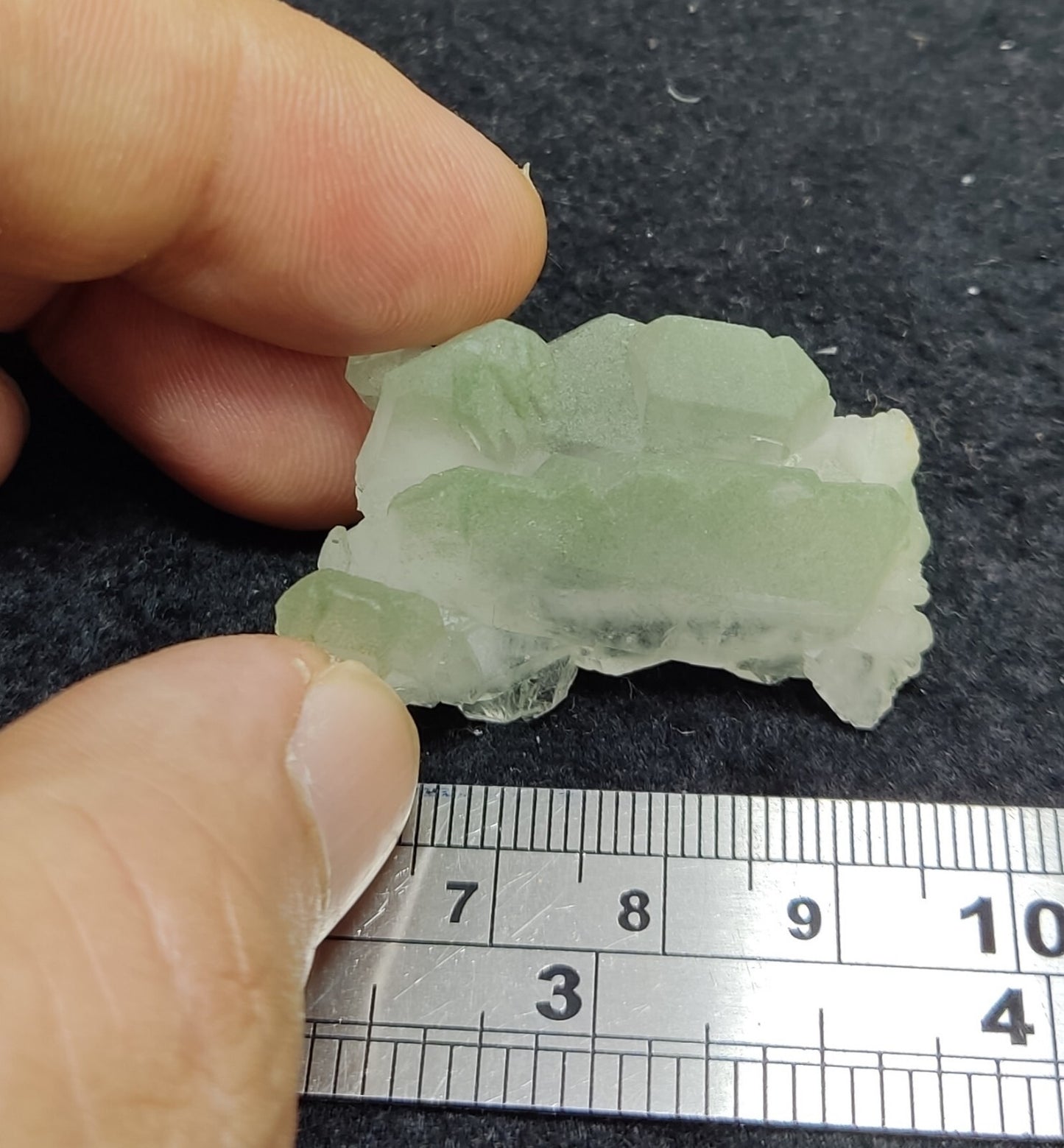 An Aesthetic specimen of Quartz cluster with chlorite spots 17 grams