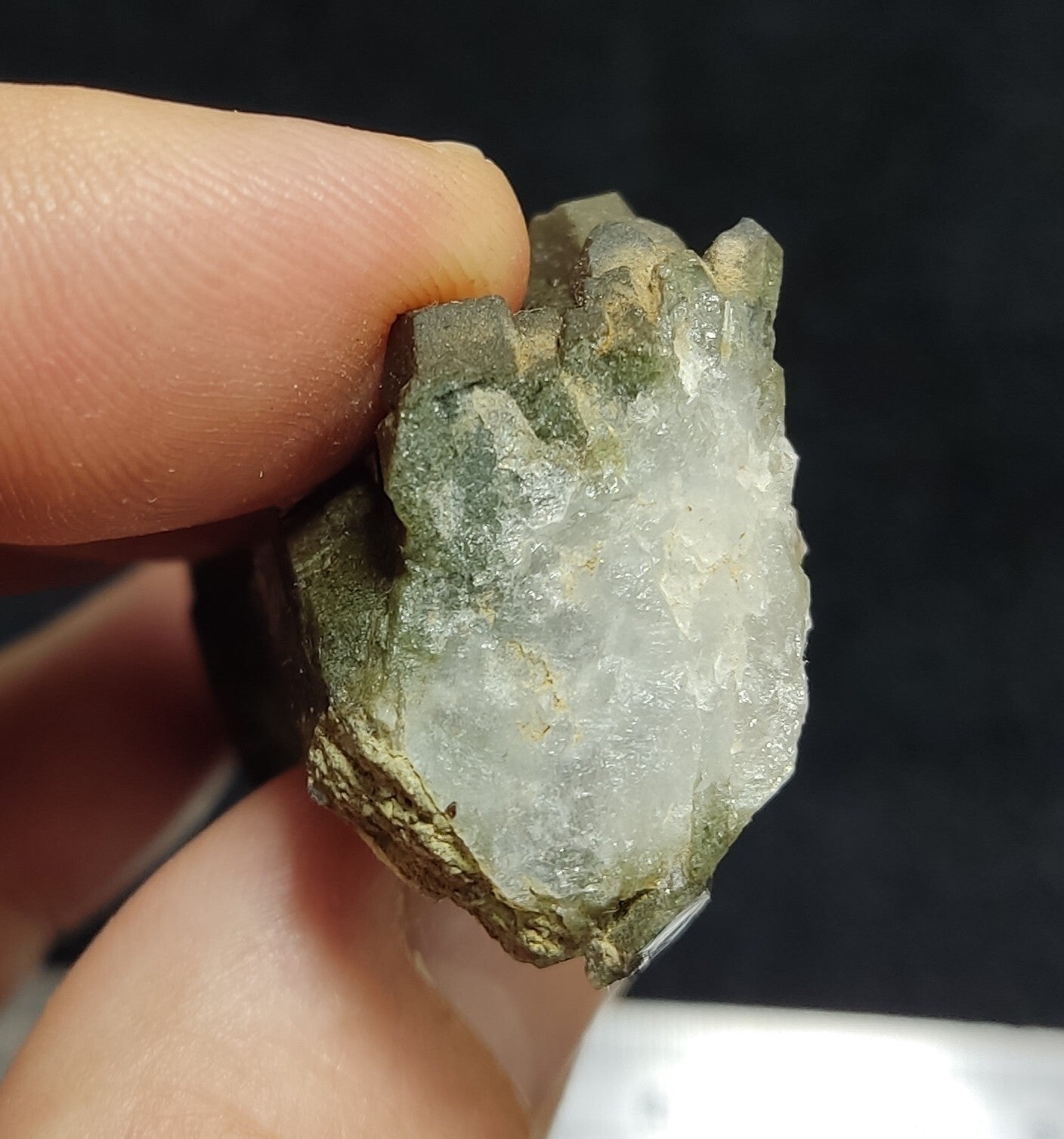 Natural Chlorite Quartz Crystal Bended Formations  35 grams