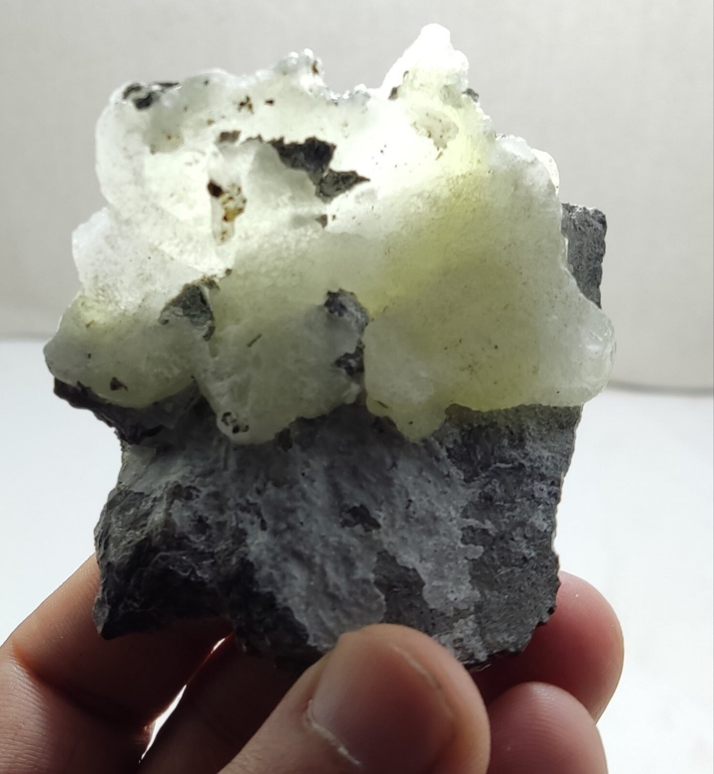 An Aesthetic Natural specimen of brucite with chromite 109 grams