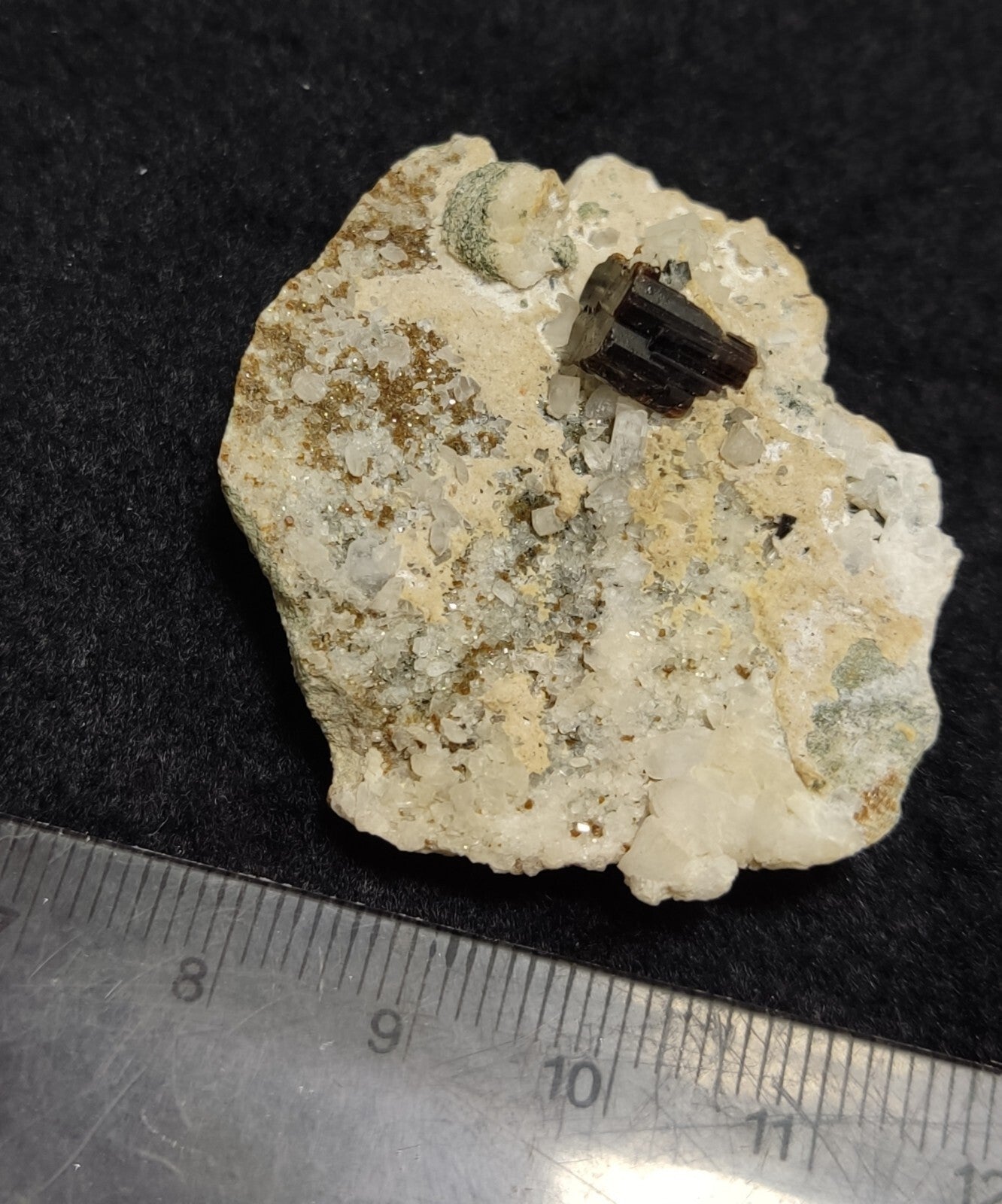 An amazing crystal specimen of dark brown Vesuvianite on matrix 27 grams