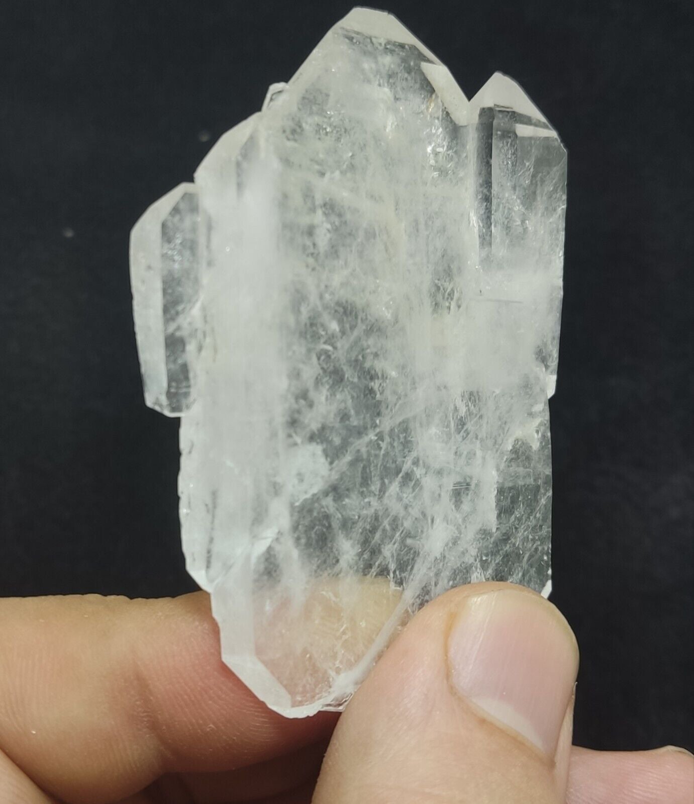 An Aesthetic Natural beautifully terminated flat faden Quartz specimen 45 grams