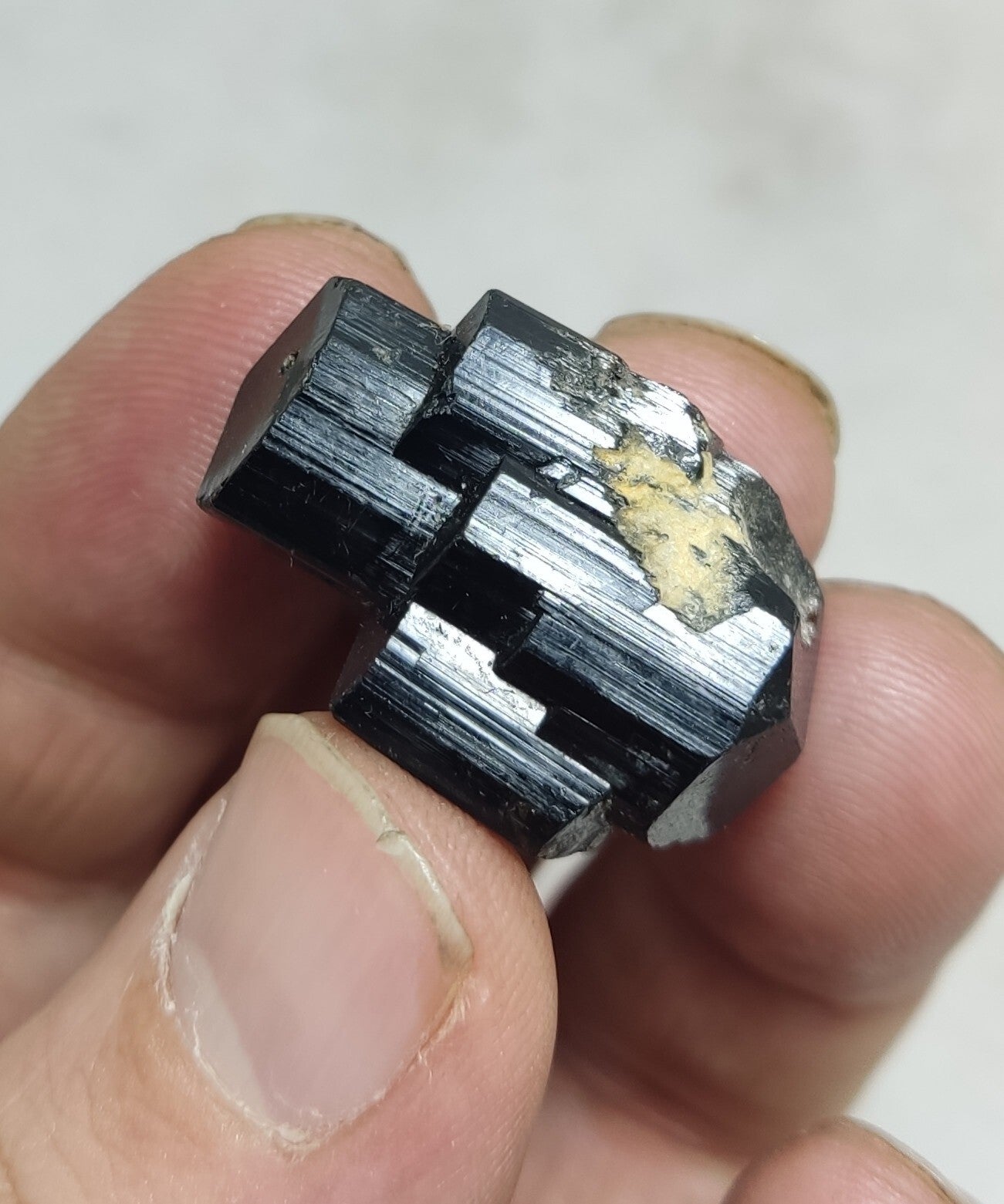 An amazing specimen of black tourmaline crystal 15 grams