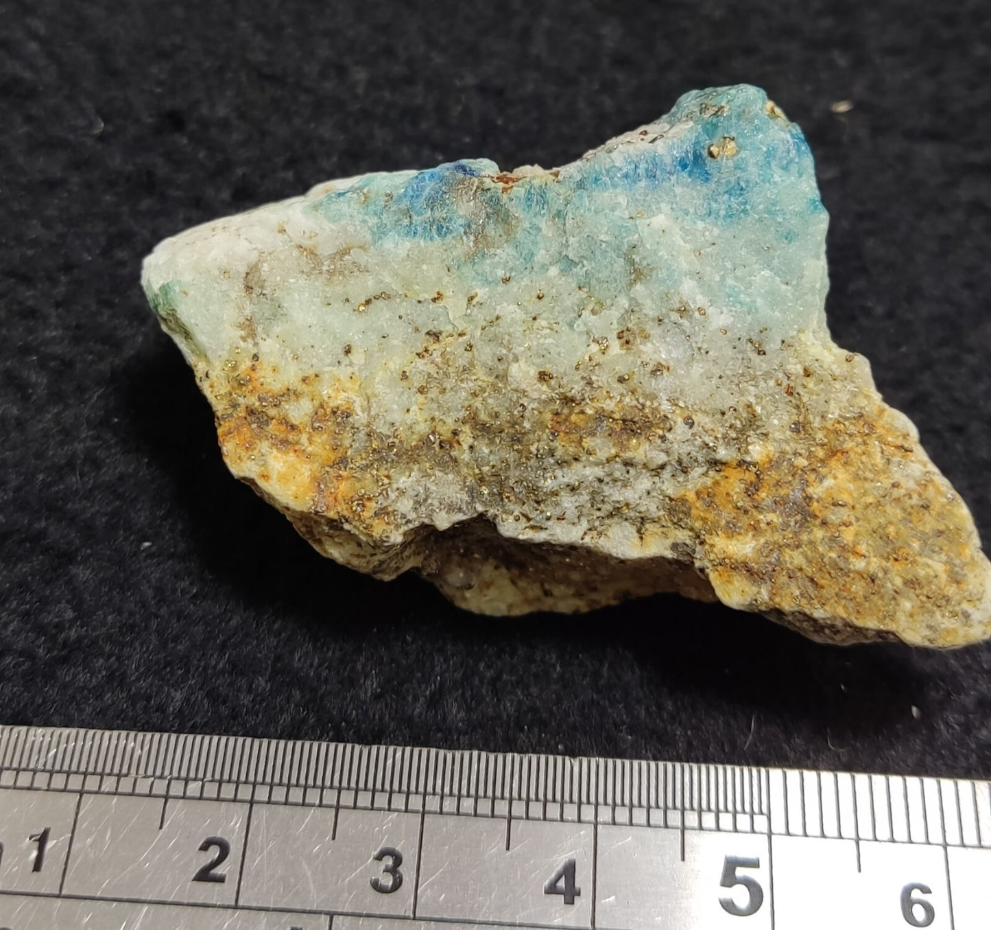 An Aesthetic specimen of fluorescent lazurite on matrix with pyrite 50 grams