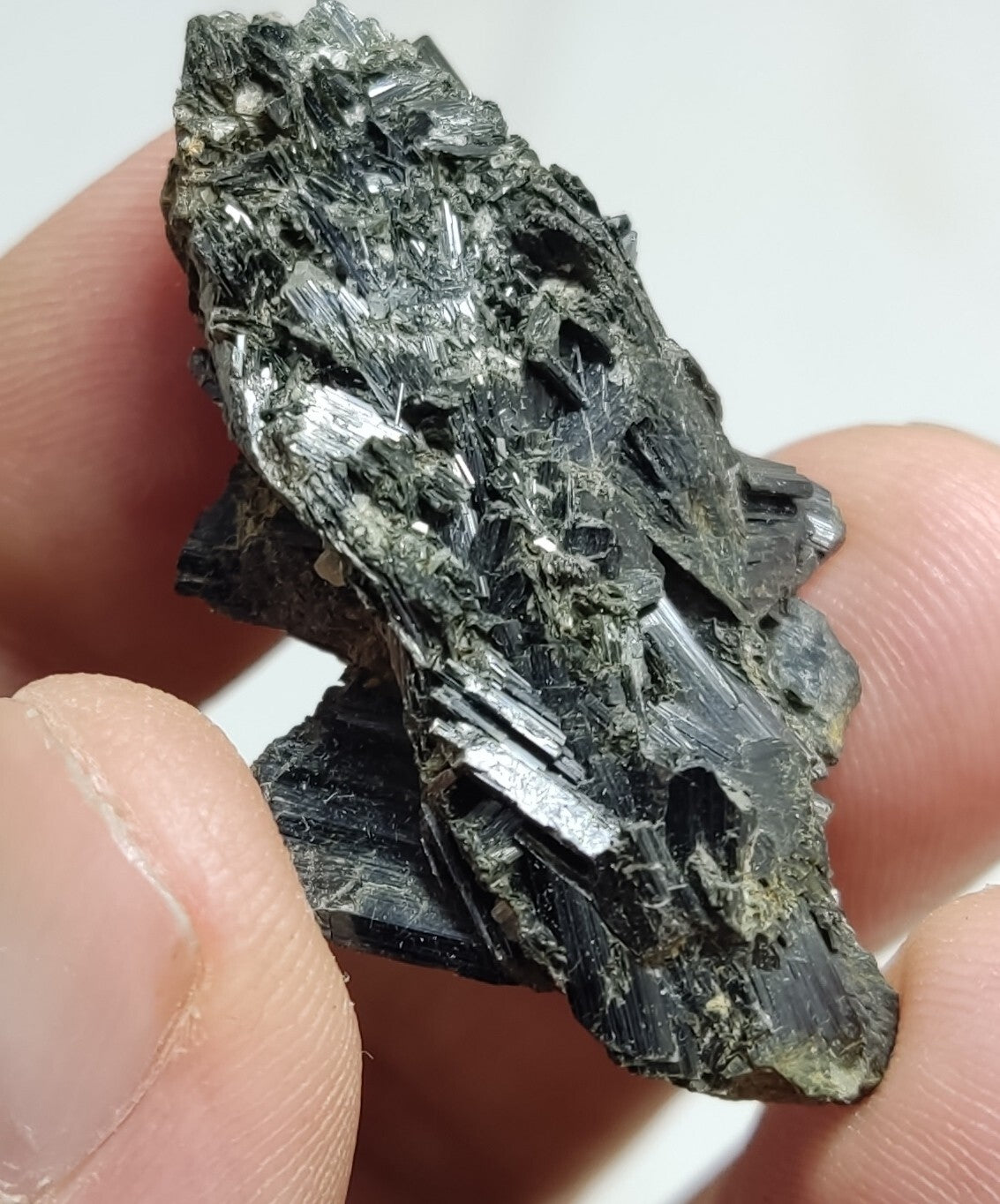 An aesthetic specimen of terminated aegirine crystal cluster 12 grams