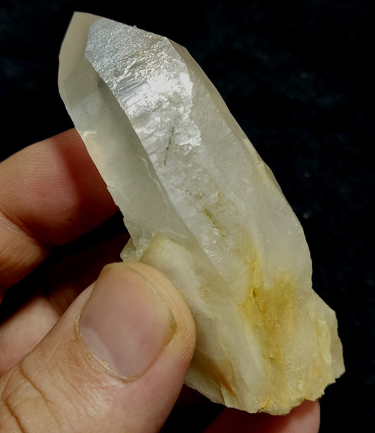 An amazing specimen of terminated amphibole included Quartz crystal 76