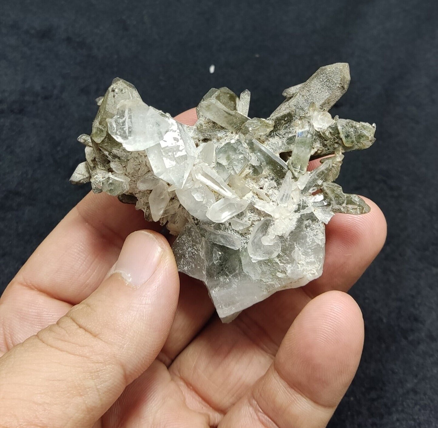 An Aesthetic Natural beautifully terminated Chlorite Quartz cluster 65 grams
