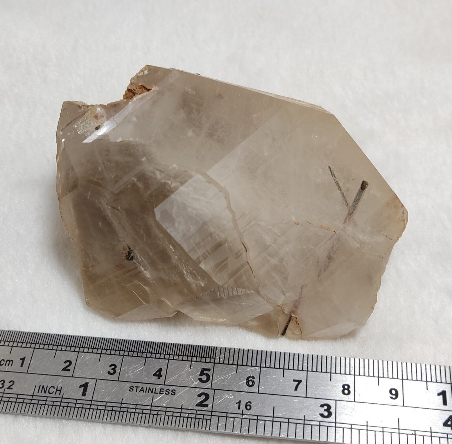 An Aesthetic terminated Quartz floater with needle inclusions 265 grams