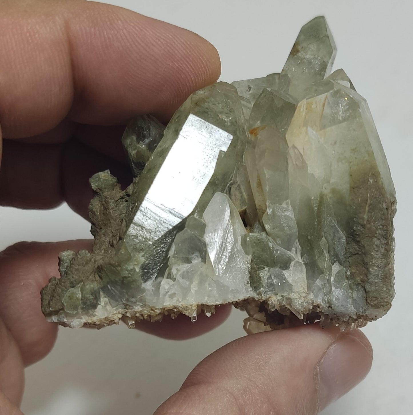 An Aesthetic Natural beautifully terminated Chlorite Quartz cluster 100 grams