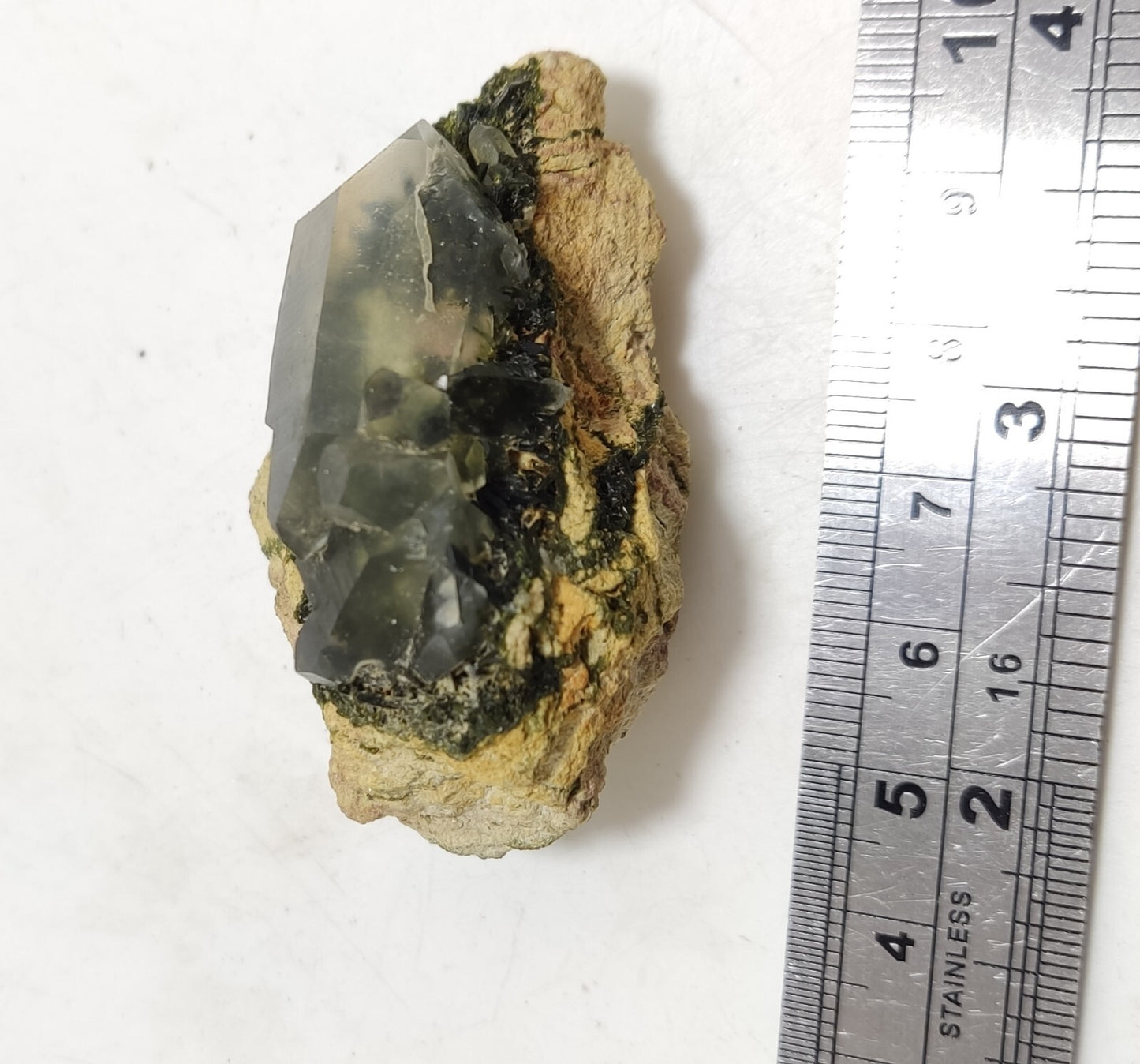 An Aesthetic terminated epidote Quartz specimen 42 grams