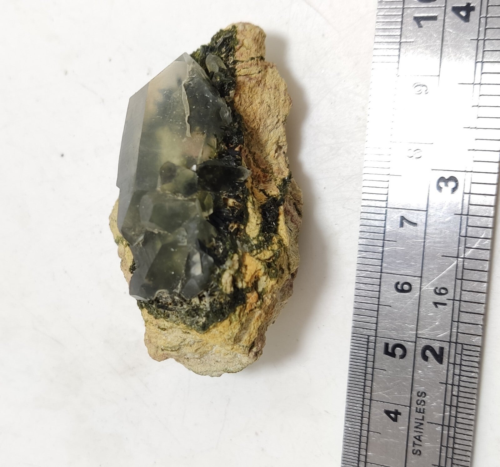 An Aesthetic terminated epidote Quartz specimen 42 grams