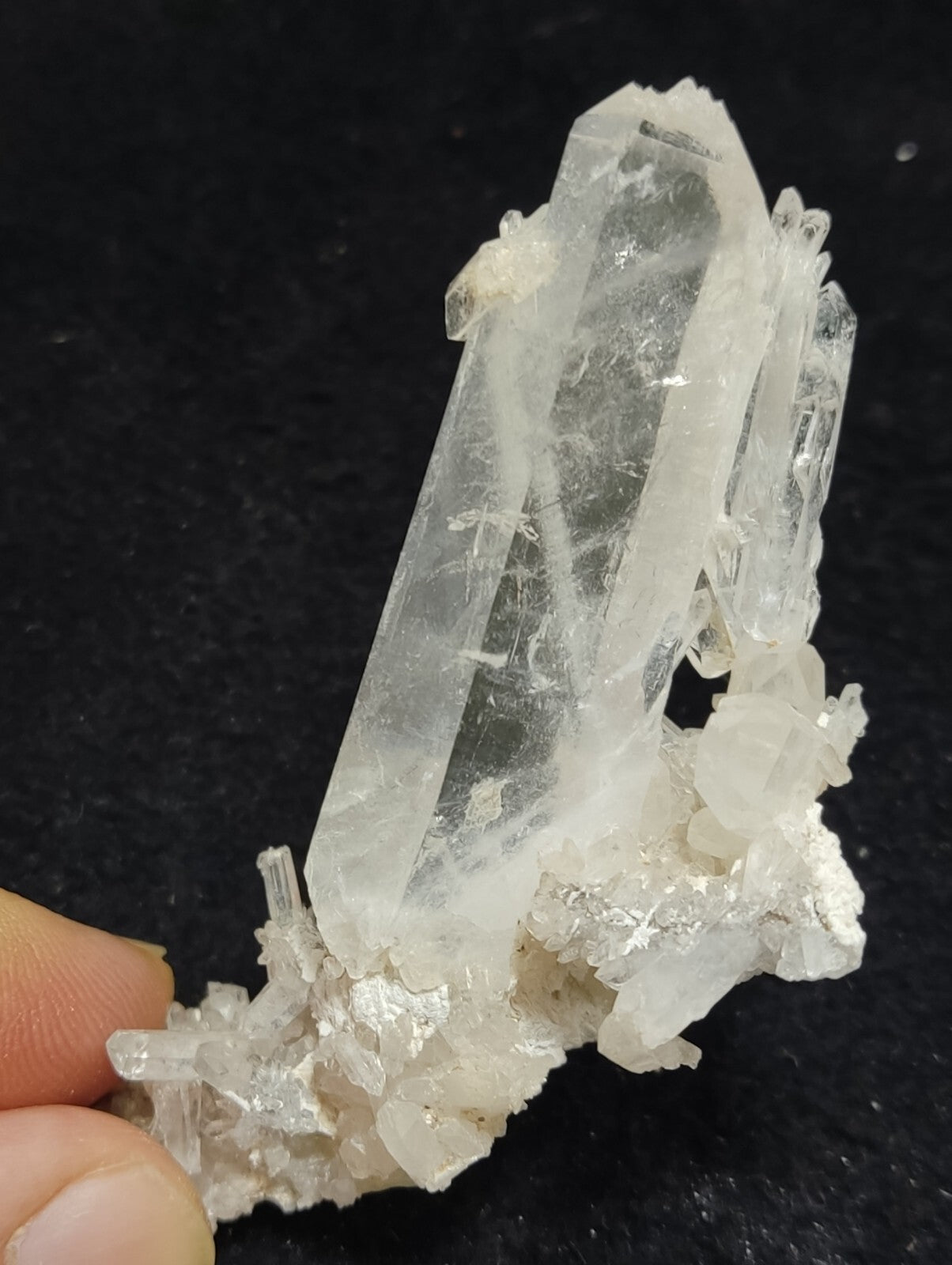 An Aesthetic specimen of faden Quartz crystal on matrix 28 grams