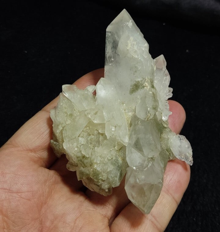 Natural Chlorite quartz Cluster specimen  143 grams
