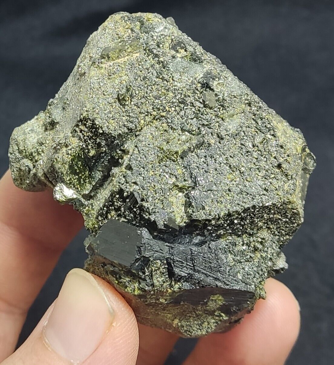 An Aesthetic Natural terminated epidote crystal specimen 224 grams