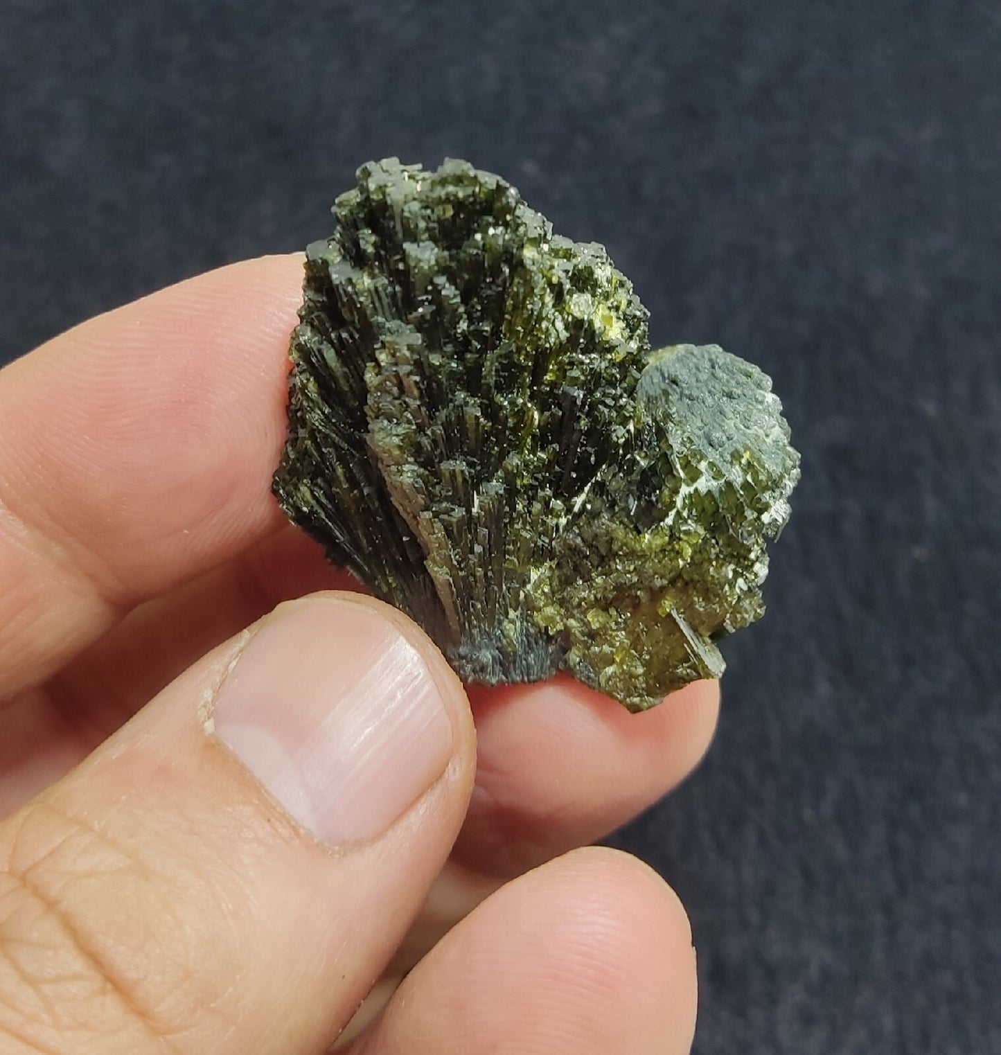 Single natural Epidote Crystal spray formations 24 grams